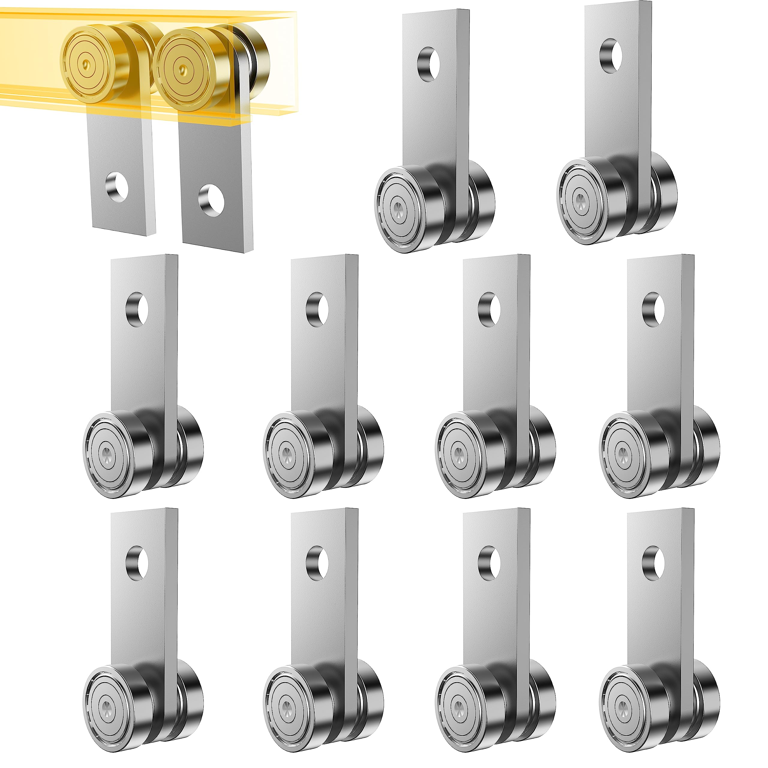 HZG 2 Wheel Trolley Assembly Rollers - Heavy Duty 1-5/8