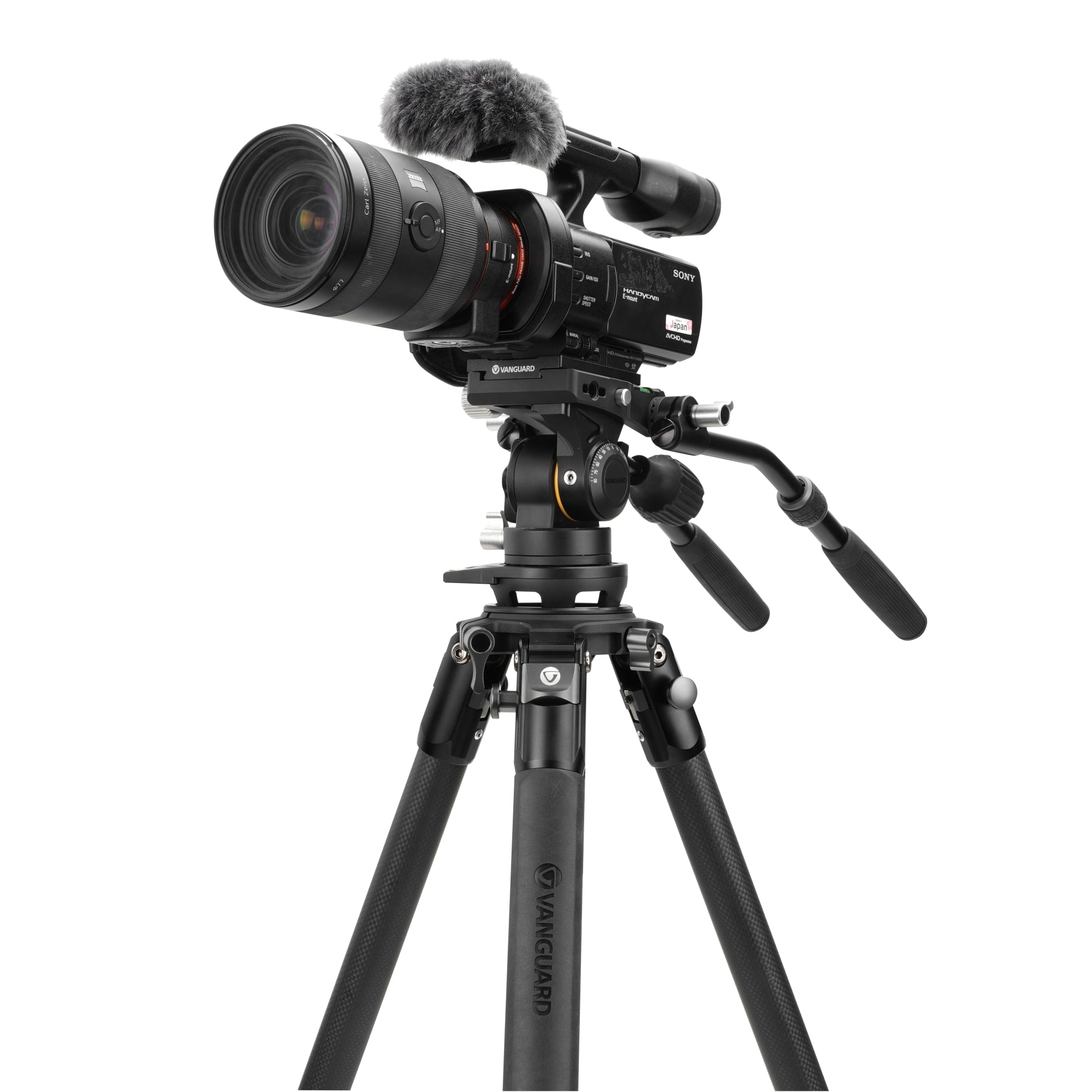 Alta Pro 3VRL 303CV18 Professional Carbon Fiber Video Tripod with Fluid Pan Head - Perfect for Filmmaking, Photography & Live Streaming