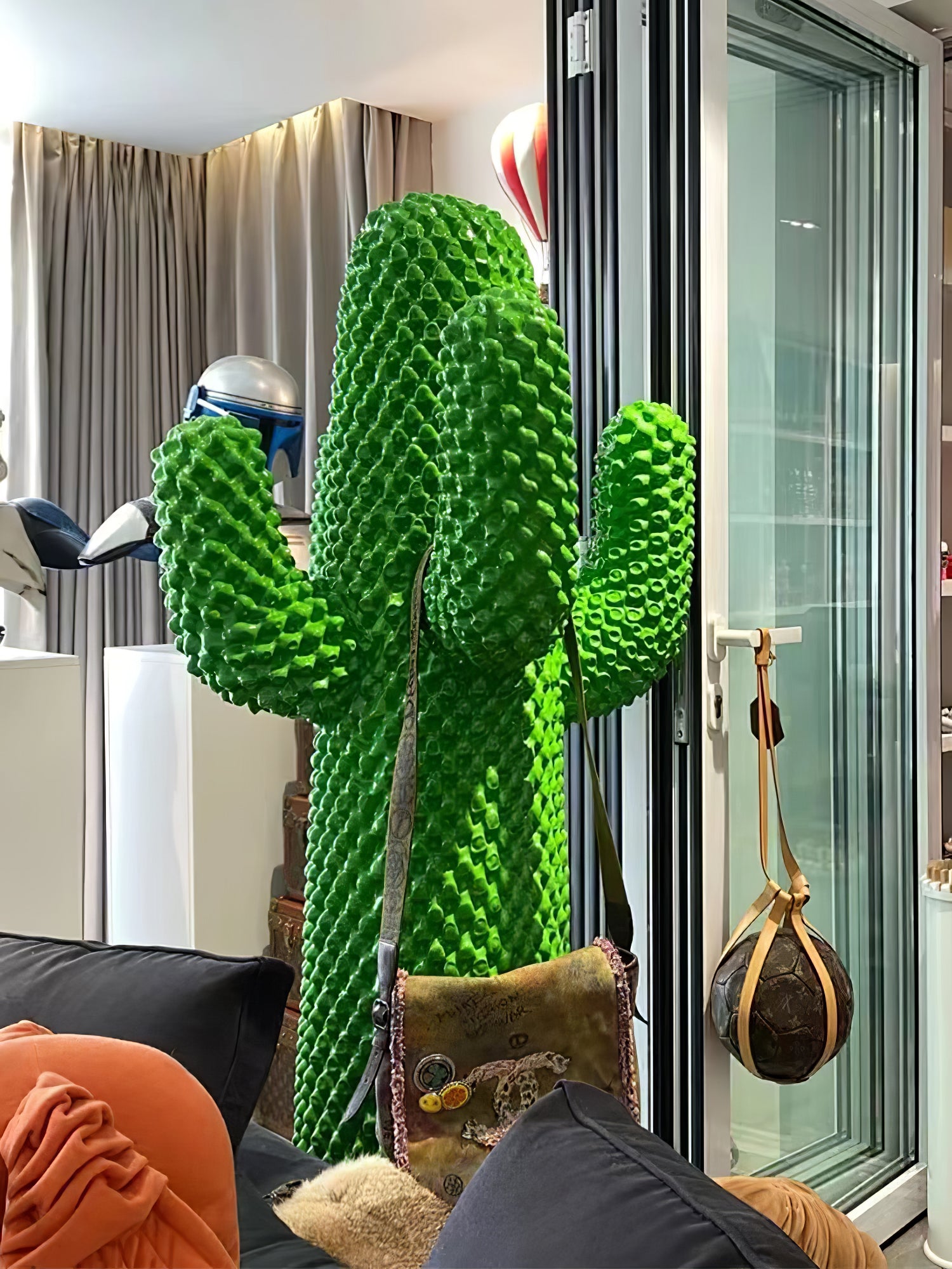 Stylish Mello Sculptural Cactus Coat Rack - Modern Wall Mounted Entryway Organizer for Hats, Scarves & Jackets - Perfect for Home, Office or Dorm Decor