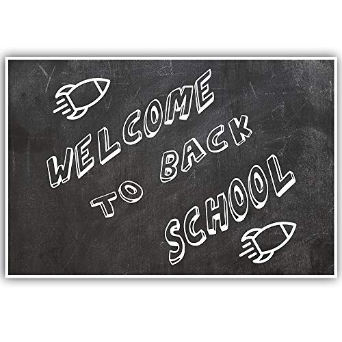 Back To School Rocket Chalk Classroom Decor Wall Art - Space Themed Educational Poster for Kids Room, Nursery & School Decorations - Perfect for Science Classrooms, Homeschooling & Learning Spaces