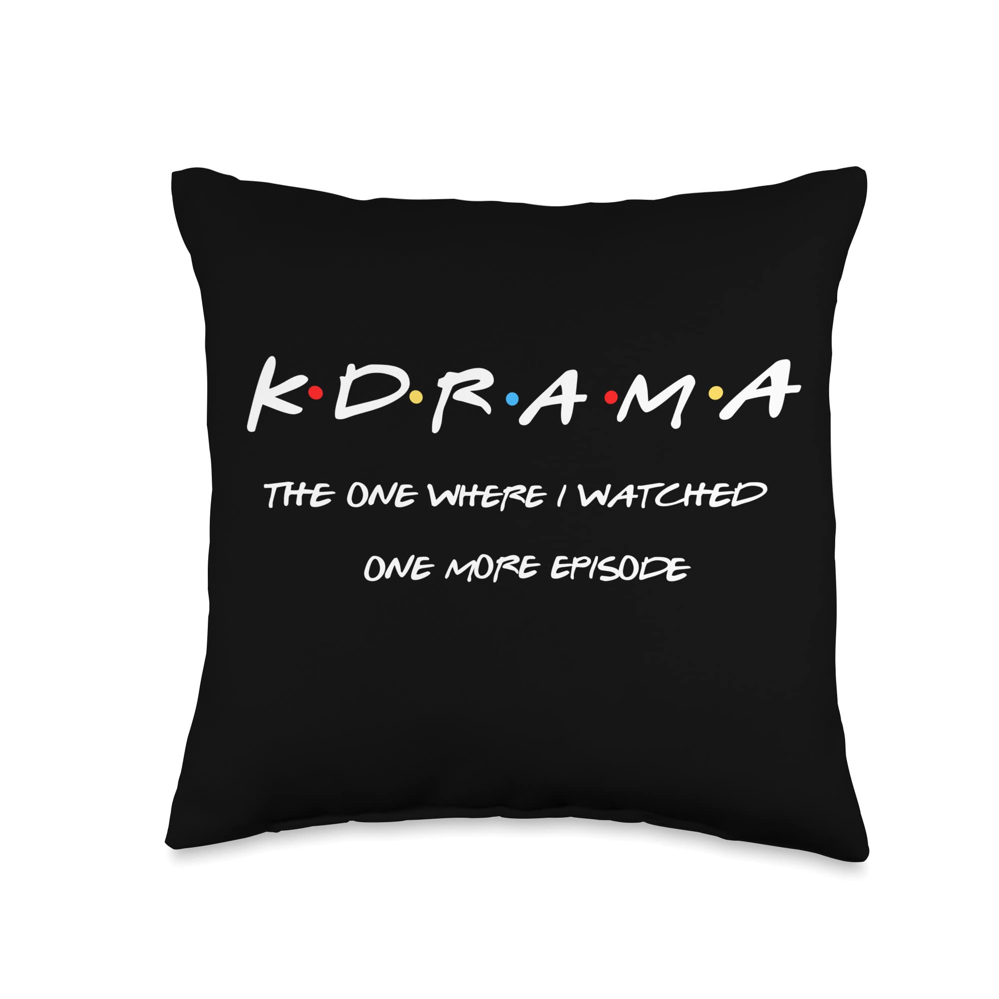 Korean Drama Kpop Fan Gift - 16x16 Inch Multicolor Throw Pillow for Kdrama Lovers, Teen Room Decor & Couch Accessories