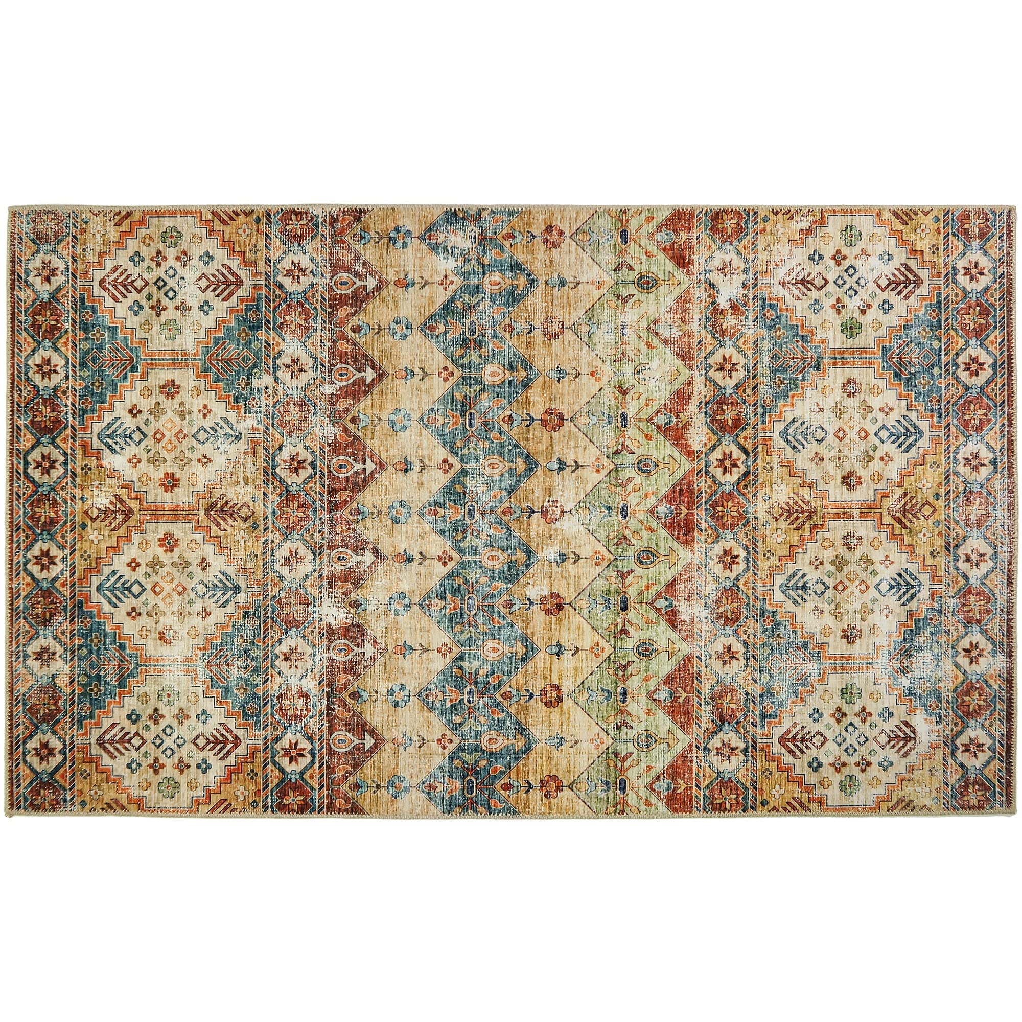 Marrakesh Homefires Bohemian Oriental Area Rug 3'x5' - Perfect for Living Room, Bedroom & Boho Home Decor