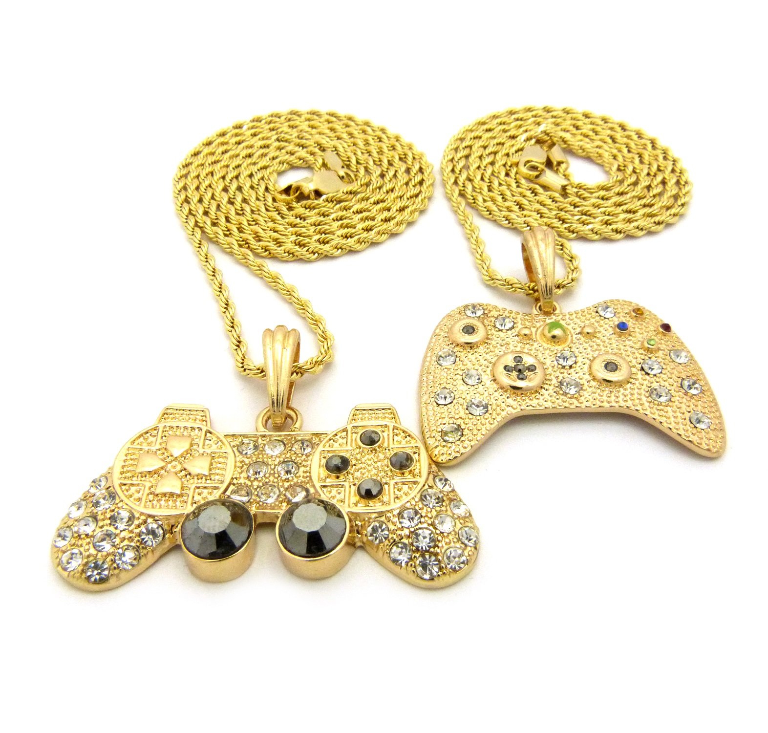Iced Out Game Controller Pendant with 24
