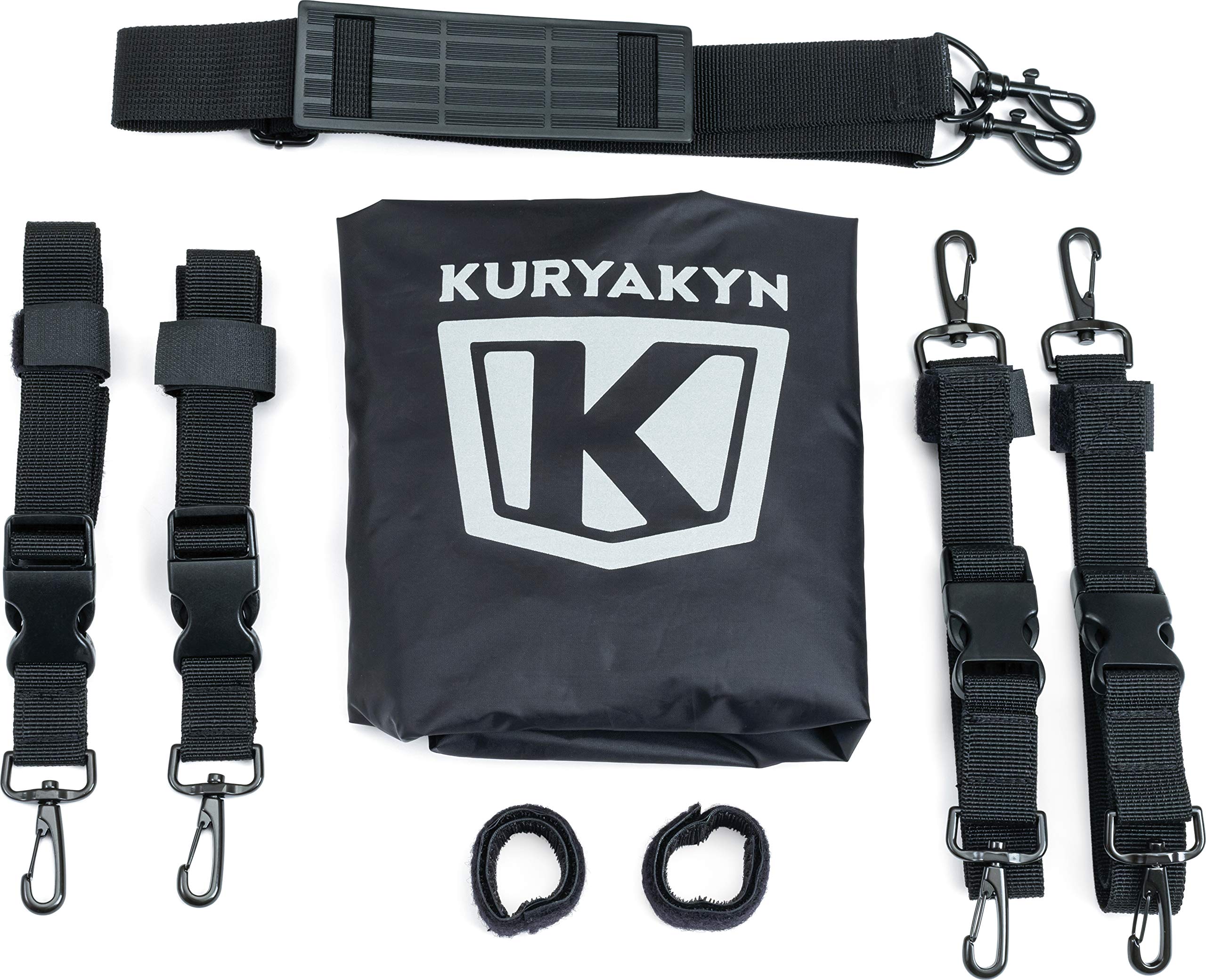 **Kuryakyn 5283 Momentum Drifter Motorcycle Travel Luggage – Waterproof Roll Bag with Sissy Bar Straps, Black (18.5”W x 11.5”T x 12”D) – Perfect for Long-Distance Rides & Adventure Motorcycle Trips**
