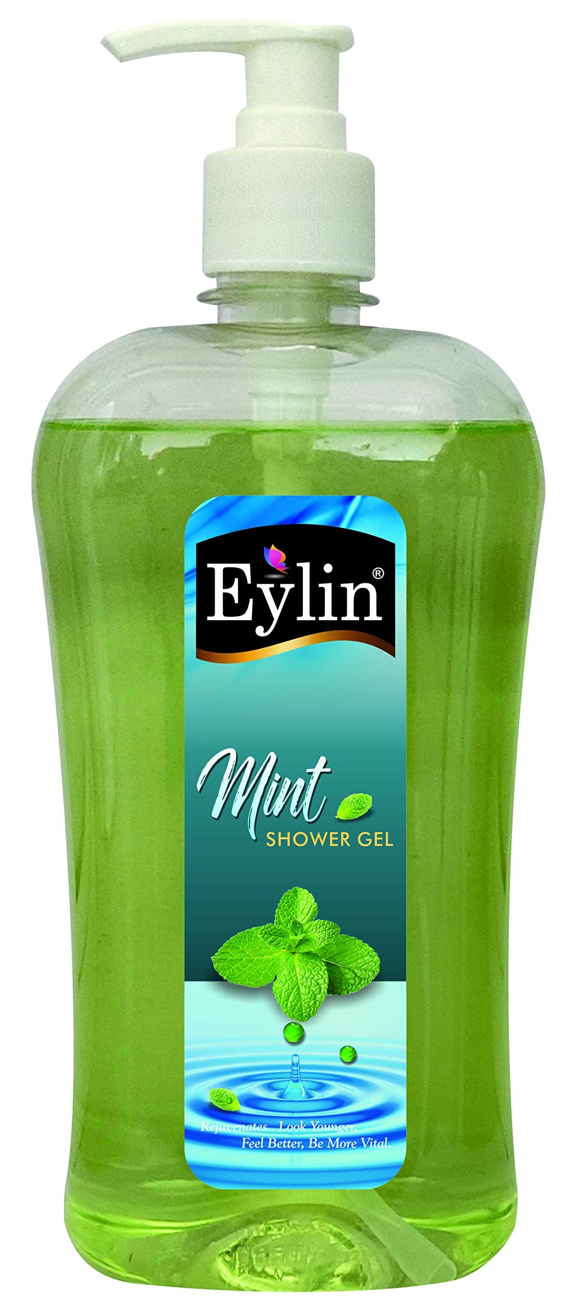 EYLIN SOFT CARE MINT SHOWER GEL - 1 Liter | Refreshing Mint Body Wash for Men & Women | Perfect for Daily Shower, Spa & Relaxation