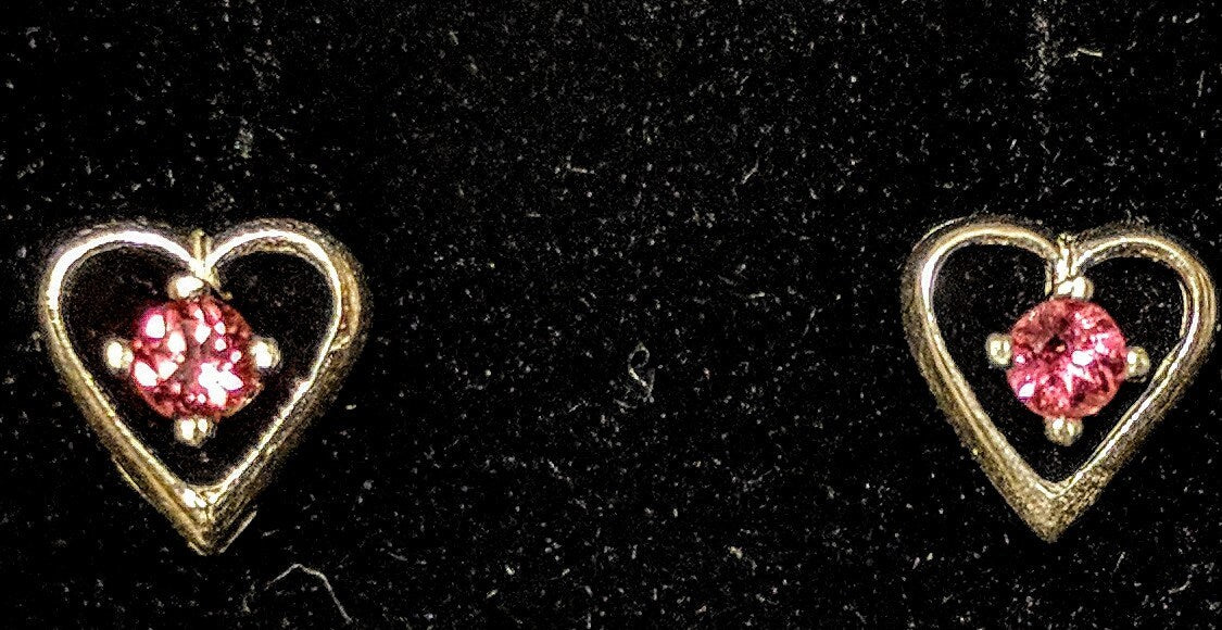 Genuine Sapphire, Ruby & Emerald Heart Stud Earrings - Sterling Silver Birthstone Jewelry for Women | Perfect Gift for Valentine's Day, Anniversary & Special Occasions
