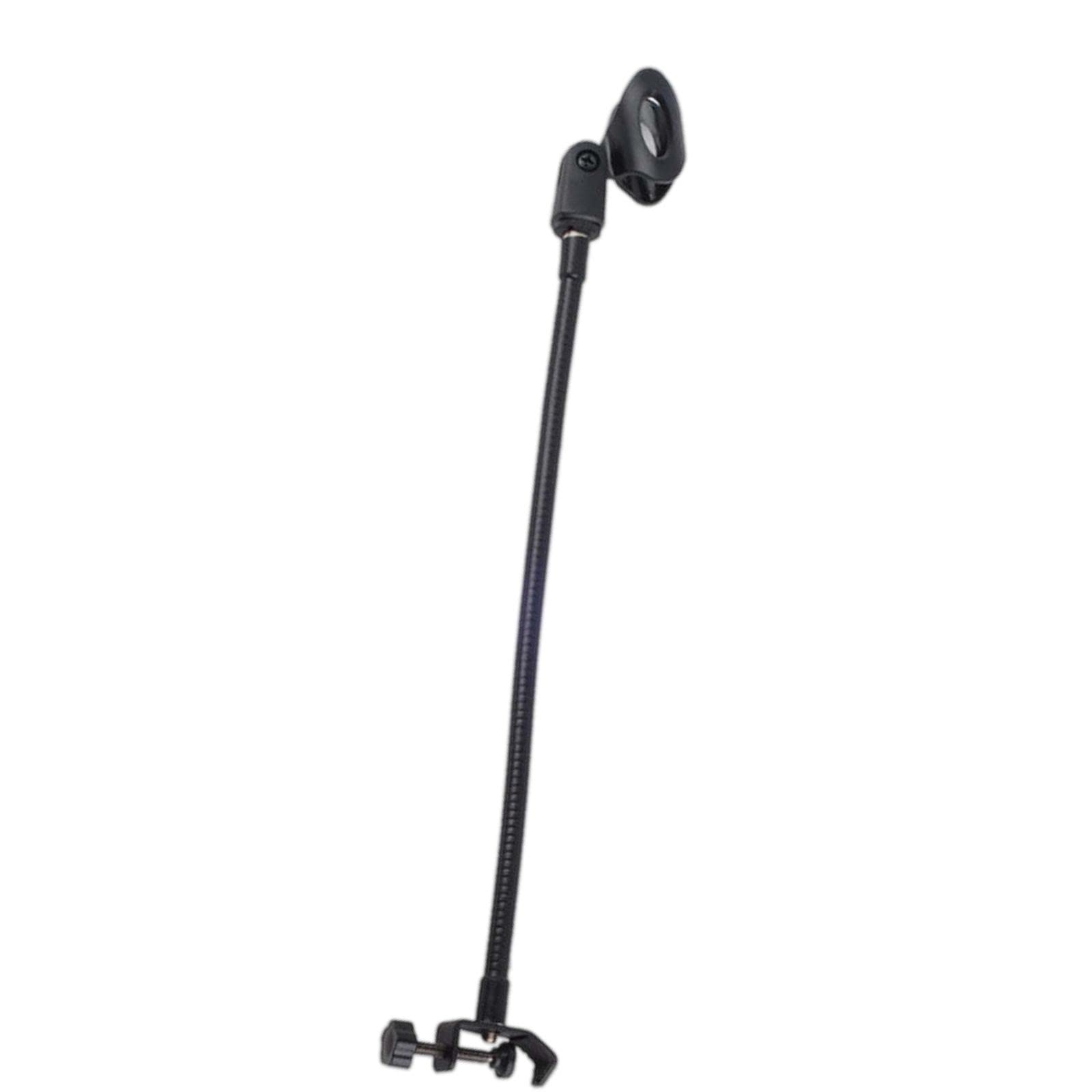 SM SunniMix Adjustable Metal Microphone Arm Stand - Universal Gooseneck Desk Mic Mount with Hose Shelves for Podcasting, Streaming & Home Studio Recording