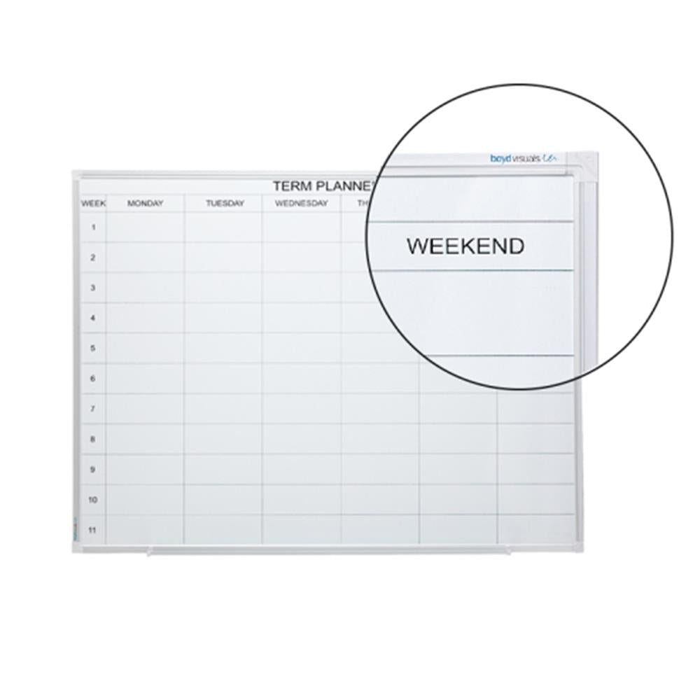 Magnetic Whiteboard Planner - Porcelain Dry Erase Board for Office, Classroom & Home Organization - Perfect for Schedules, Notes & Reminders
