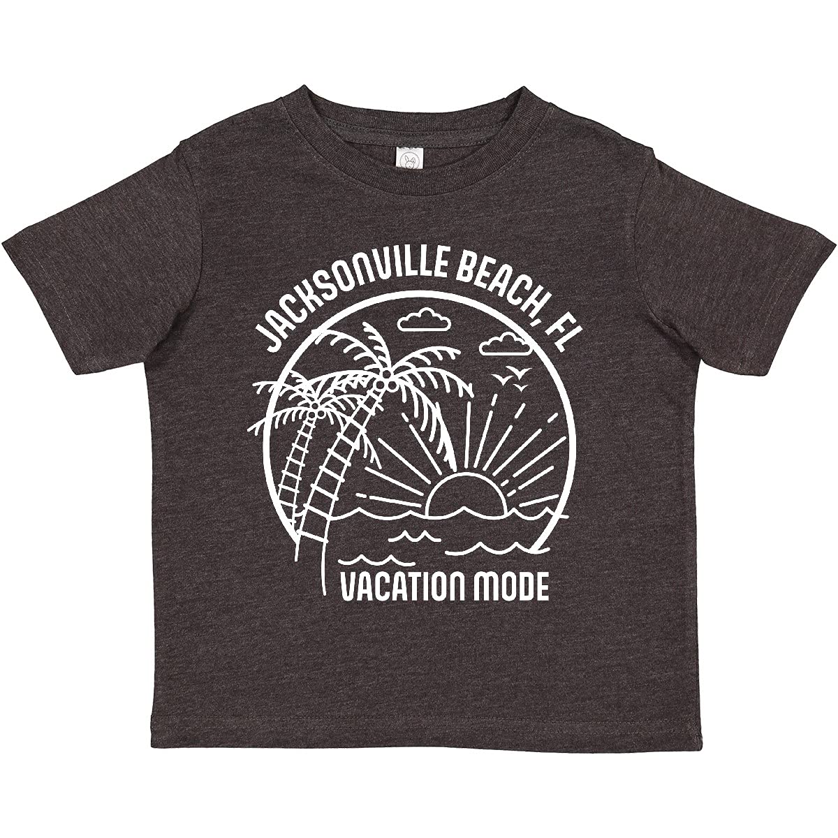 Summer Vacation Mode Jacksonville Beach Florida Toddler T-Shirt - Cute Kids Graphic Tee for Beach Trips & Family Vacations