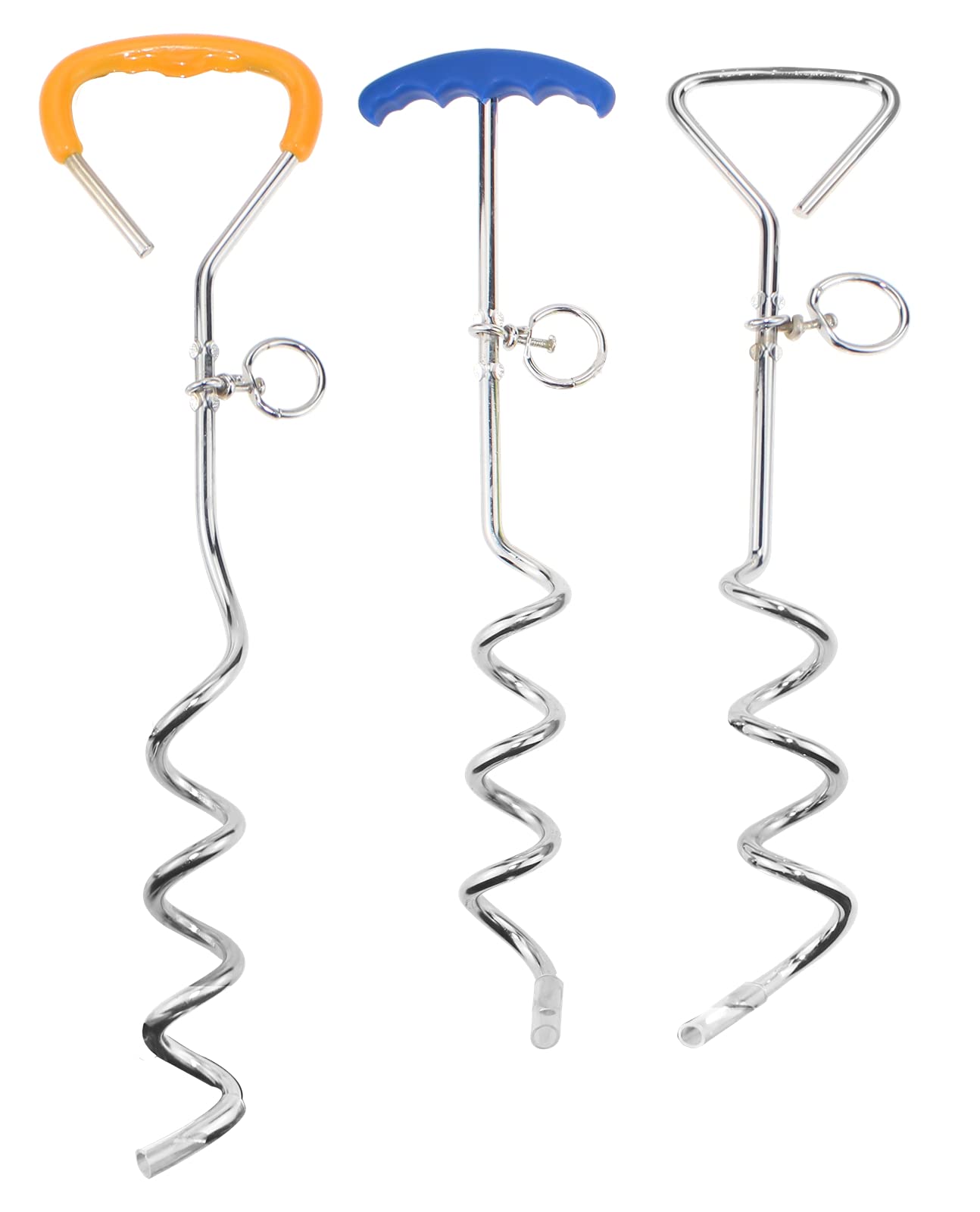 MOOCY Heavy Duty Screw Anchor System for Small Boats, PWC, Kayaks, Canoes & Stand Up Paddle Boards (SUP) | Includes 16-Ft Marine-Grade Anchor Rope, Buoy Float & Carabiner Clip | Perfect for Beach Camping, Fishing & Water Sports