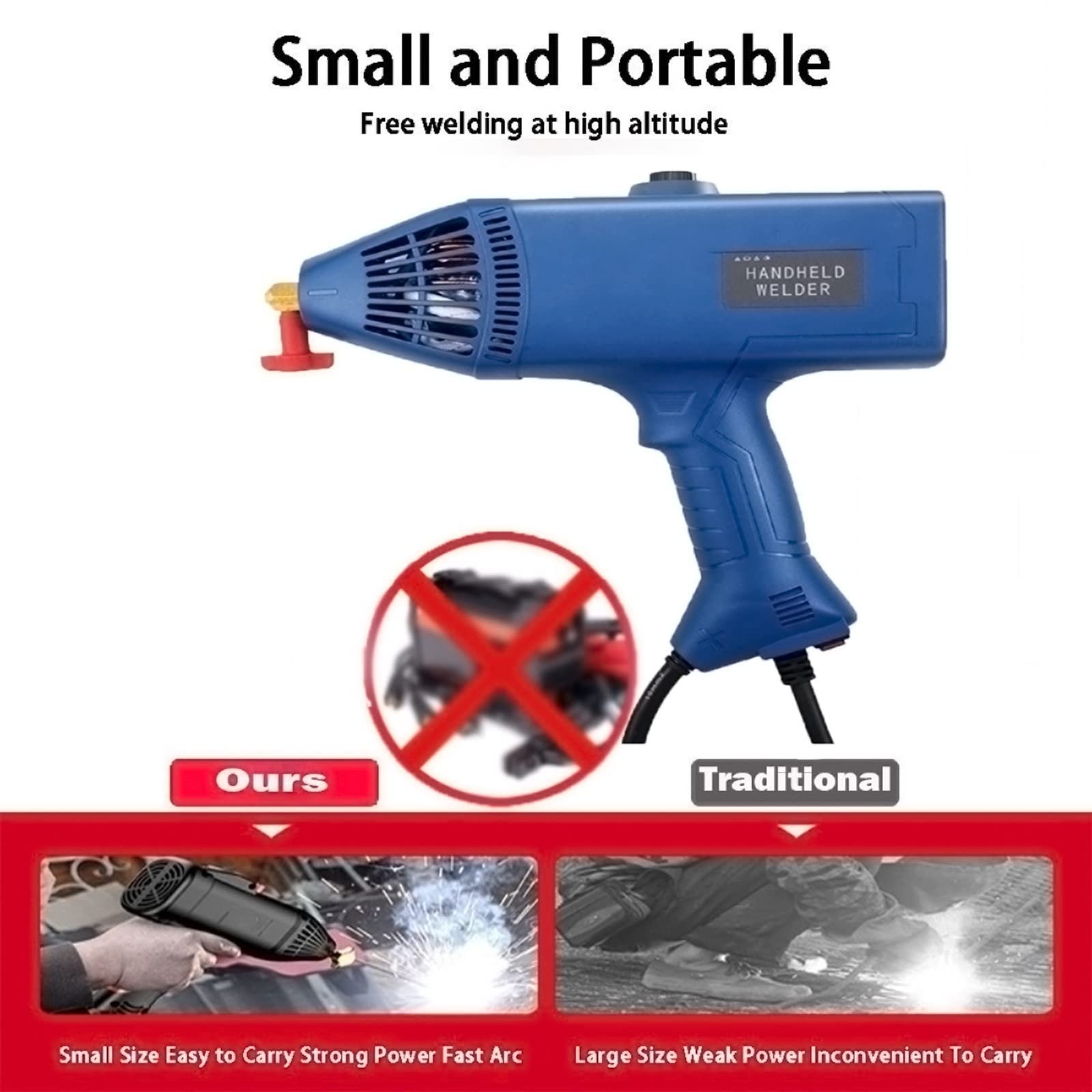HBCHER 110V Portable Arc Welder Machine - Handheld Welding Equipment for DIY, Home Repairs & Metal Fabrication | Compact & Lightweight Design