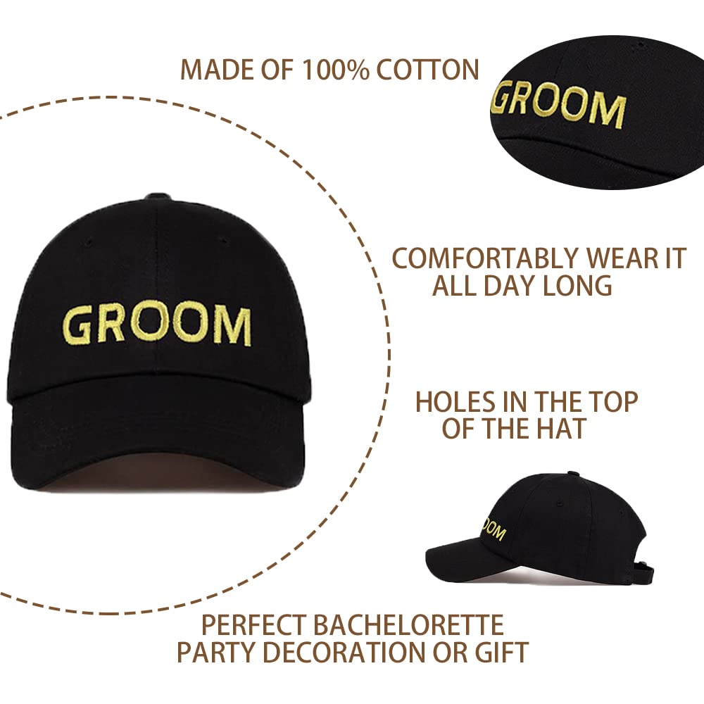 LADY&HOME Bachelor Bachelorette Party Baseball Caps Set - Embroidered Adjustable Cotton Trucker Hats for Bridal Shower, Wedding Party & Girls Night Out