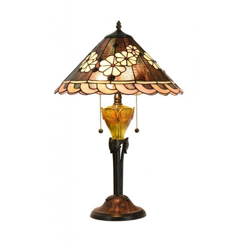 Minster Louth Tiffany Table Lamp - Stained Glass Handcrafted Table Light for Living Room, Bedroom & Office Decor - Perfect for Home, Hotel and Restaurant Lighting