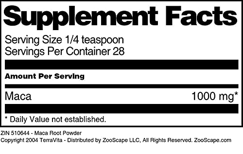 Organic Maca Root Powder - 1 oz (ZIN: 510644) | Natural Energy Booster & Hormone Balance Supplement for Men & Women | Perfect for Smoothies, Baking & Wellness Drinks