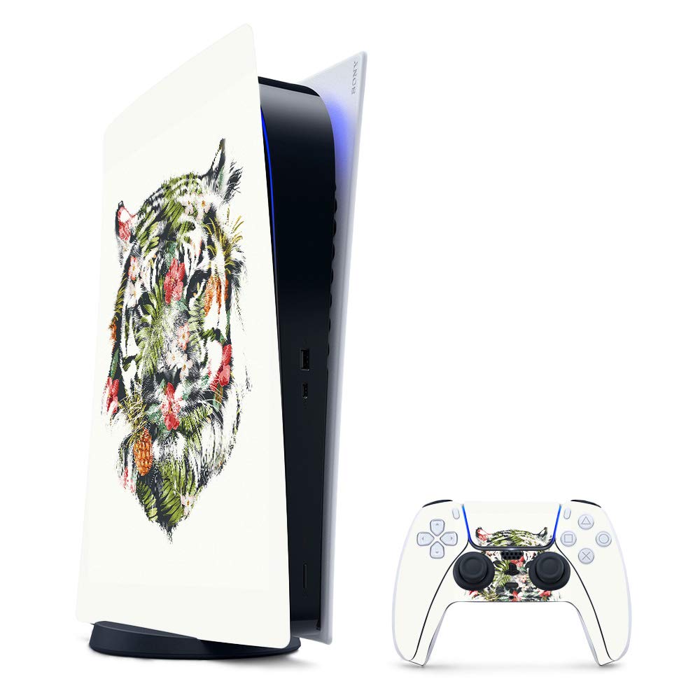 PS5 Jungle Tiger Vinyl Skin - Protective & Durable Cover for Gaming