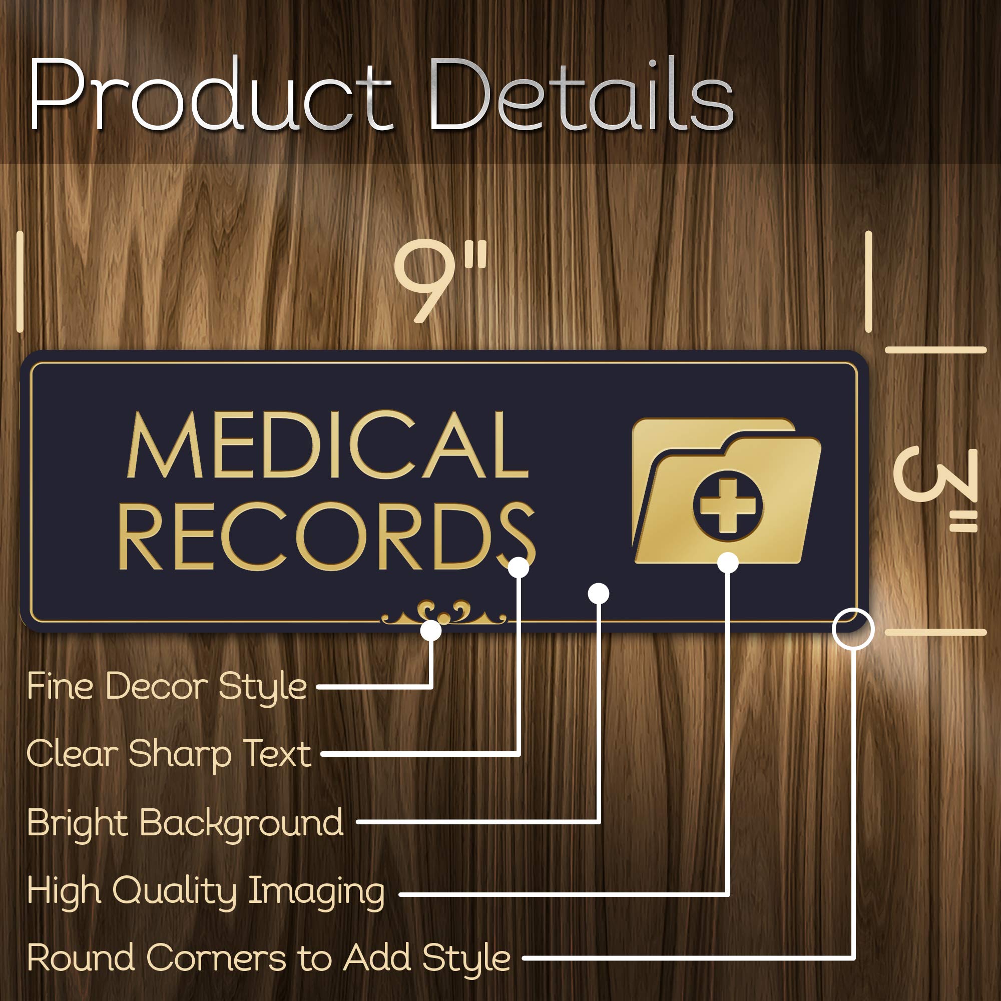 Engraved Medical Record Room Sign - 3