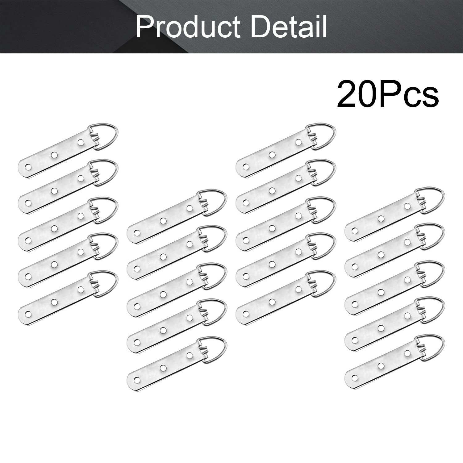Silver Picture Frame Hangers 20PCS - Home Decor Photo Hanging Kit for Walls