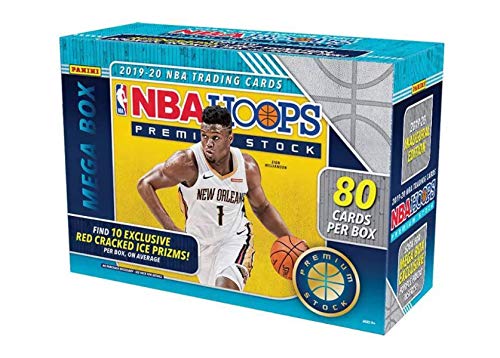 2020 NBA Hoops Premium Stock Basketball Trading Cards Mega Box - 100+ Collectible Cards for Sports Fans, Investors & Trading Card Games (Perfect for Gifts, Collections & Fantasy Basketball)