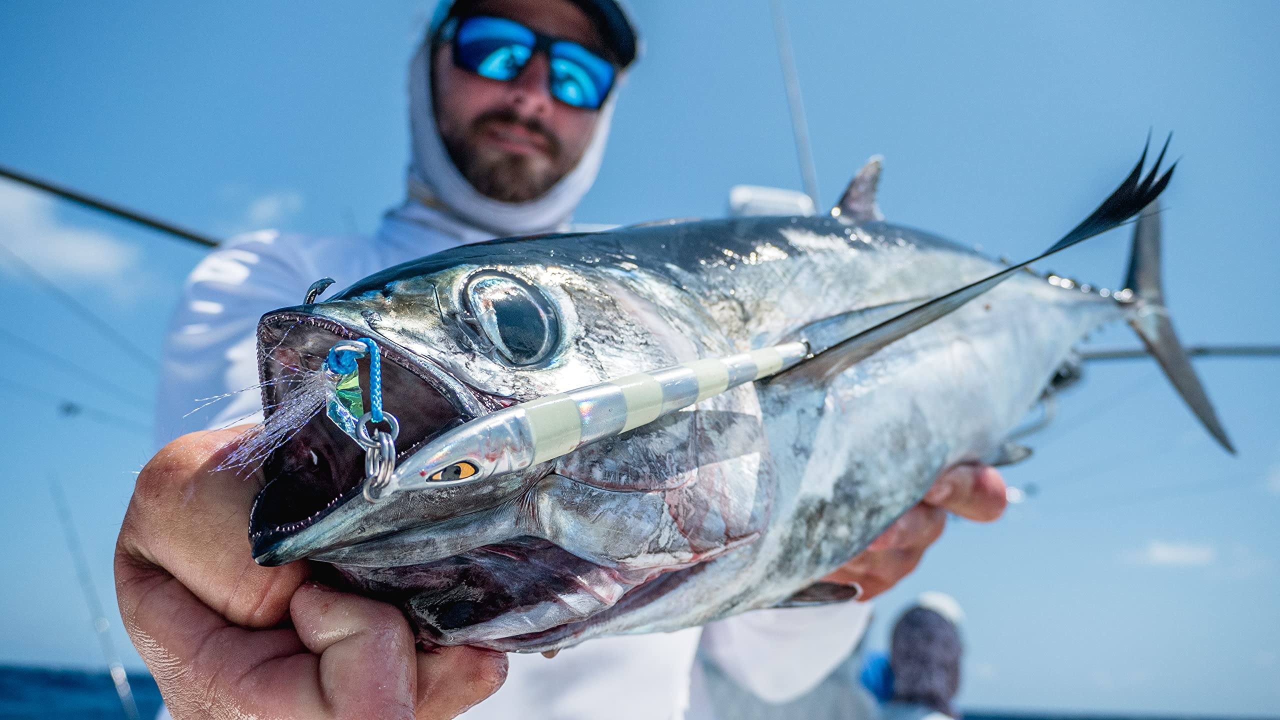 Mustad Moon Riser Jig Fishing Lure - 250g Yellow Fin Tuna Bait for Saltwater Fishing | Perfect for Deep Sea, Offshore, and Trolling Adventures