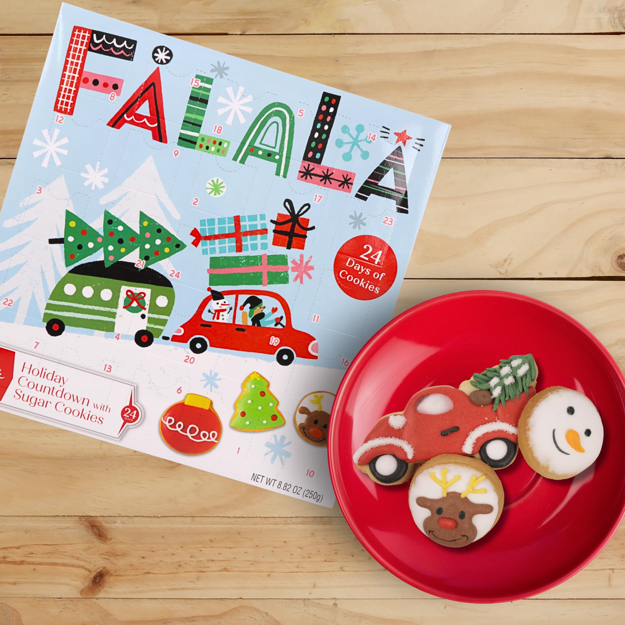 Hallmark 2024 Sugar Cookie Advent Calendar - Christmas Countdown Holiday Activity Kit for Kids & Families | Perfect for Holiday Baking, Gifts & Festive Countdowns