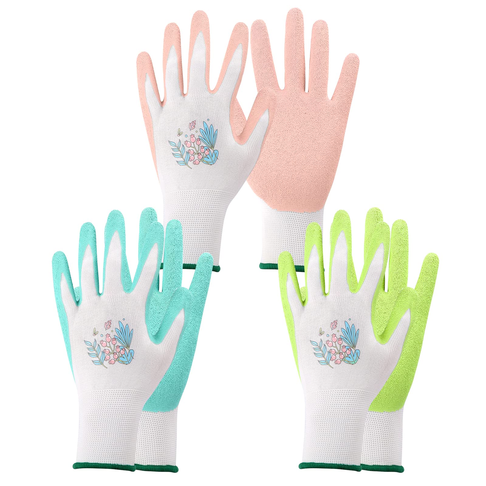 KANGLONGDA 6 Pairs Women's Gardening Gloves - Breathable Outdoor Protective Work Gloves for Gardening, Planting, Weeding & Yard Work - Durable General Purpose Gloves for Courtyard, Farm & Landscape Use