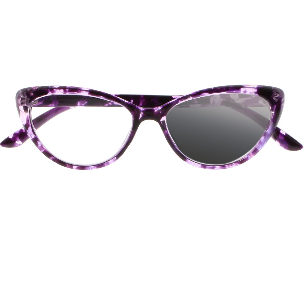 Bifocal Cat Eye Reading Glasses - Photochromic Sun Readers for Women | Indoor & Outdoor Use