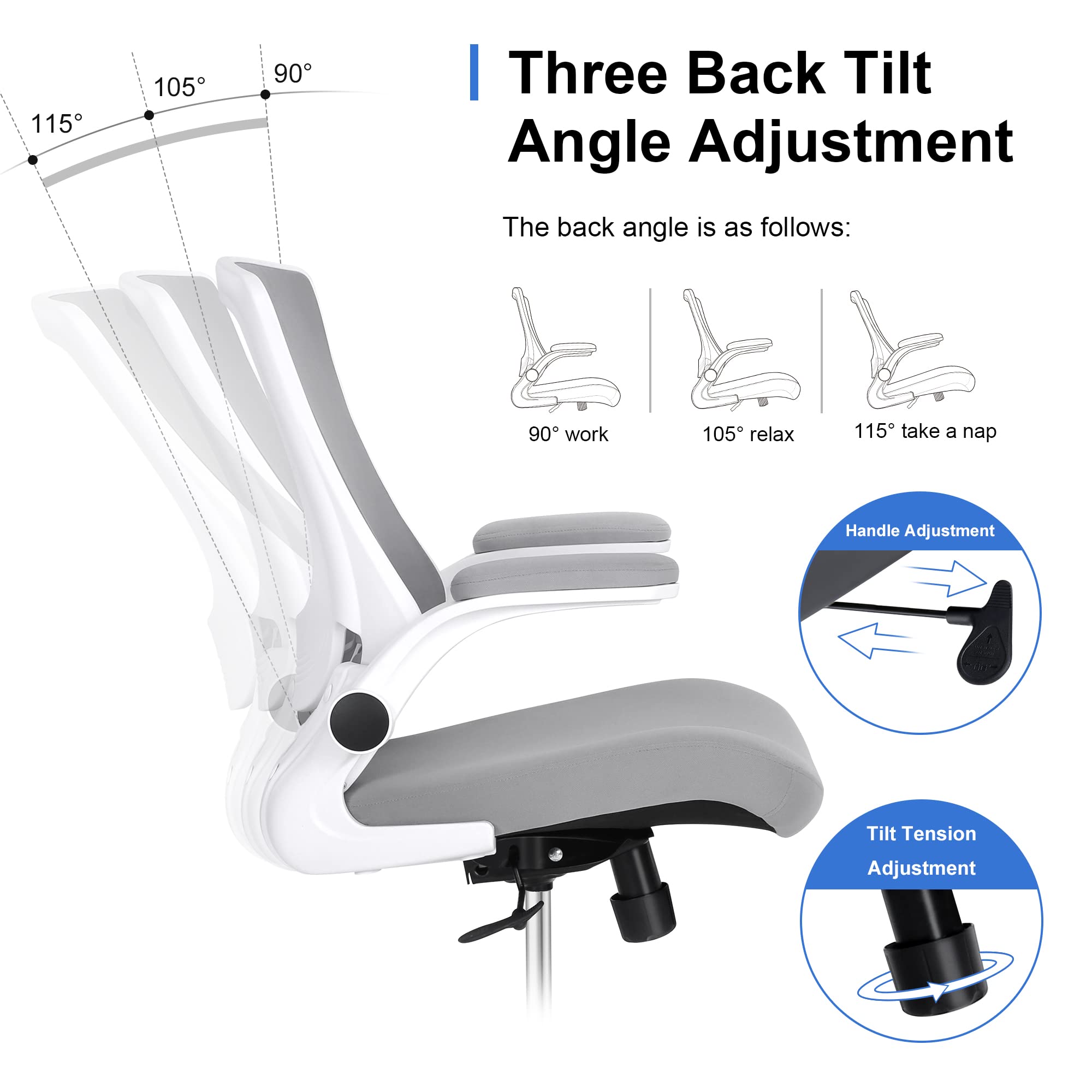 Misolant Adjustable Height Drafting Chair - Ergonomic Office Chair for Standing Desks with Foot Ring - Fabric High Stool for Counter Height Workstations - Perfect for Artists, Architects & Home Office Use