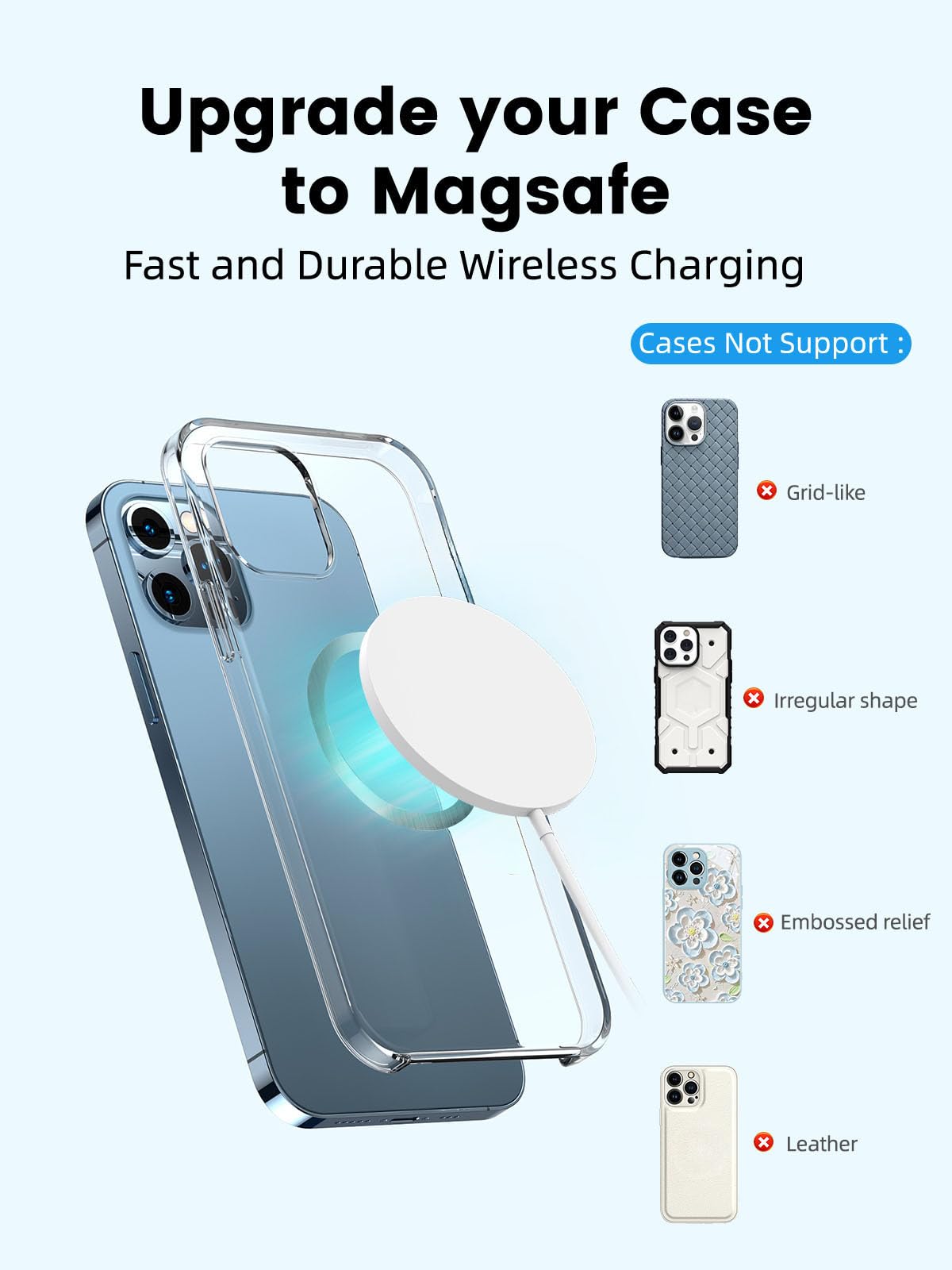 6 Pack Magnetic Phone Ring Holder for MagSafe - Universal Metal Ring Sticker Compatible with iPhone 15 Pro Max/14/13/12 & Galaxy S24 Ultra/S23 - Supports Wireless Charging - Perfect for Hands-Free Viewing, Gaming and Daily Use