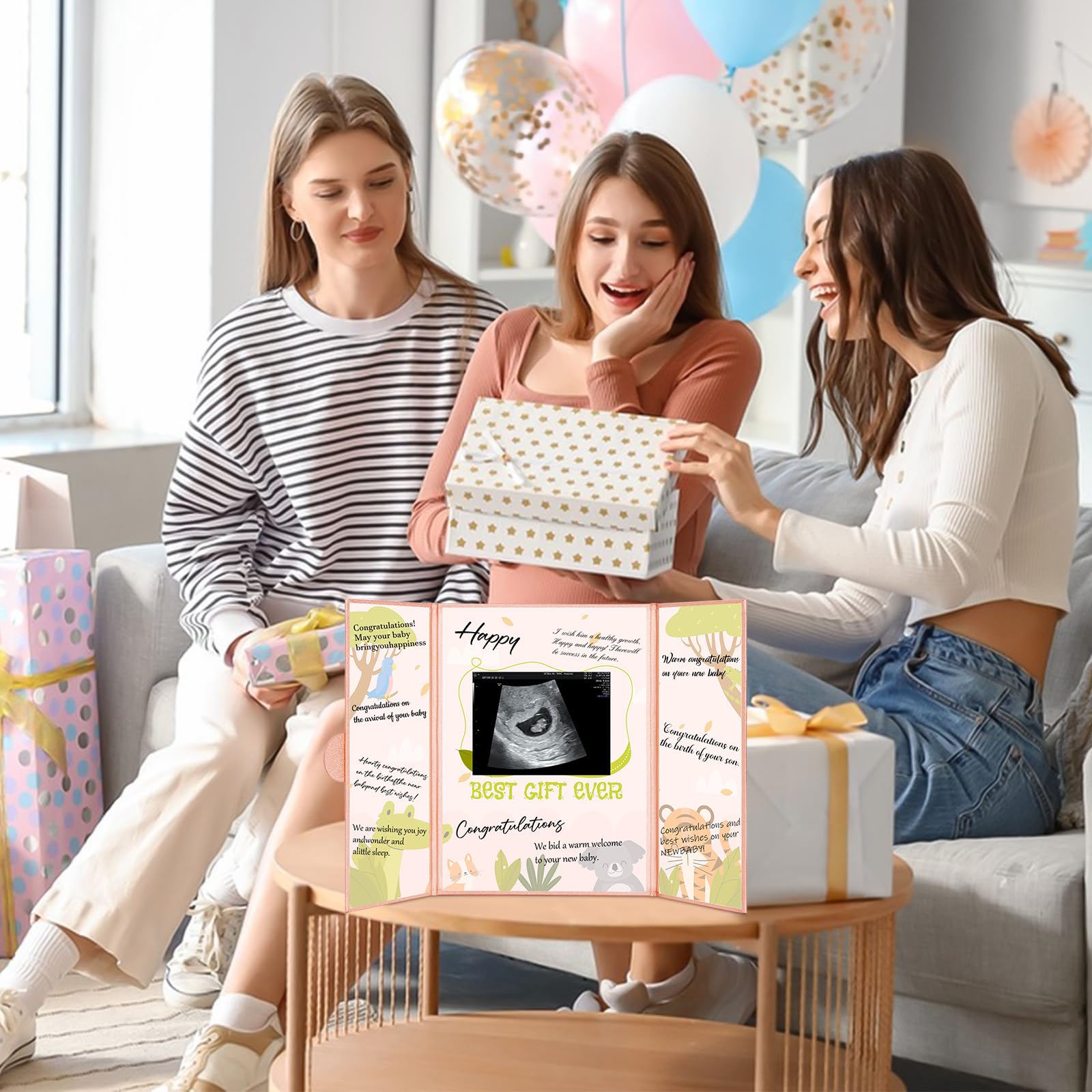Elegant Rose Gold Baby Shower Guest Book Alternative - Creative Signature Board Keepsake for Boys & Girls - Perfect for Baby Shower Decorations, Gender Reveal Parties & Nursery Wall Art
