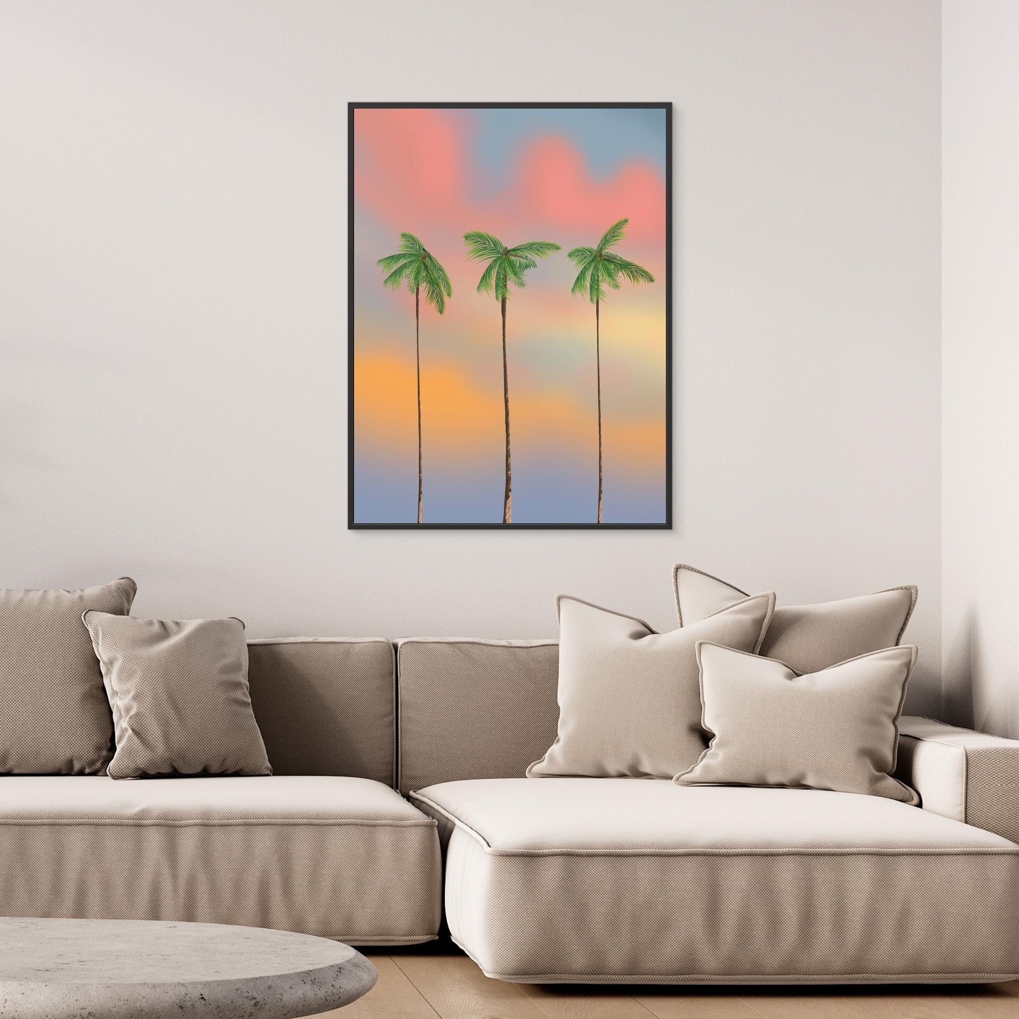 Nicholas Palms Canvas Print - Tropical Beach Wall Art for Living Room, Bedroom & Office Decor