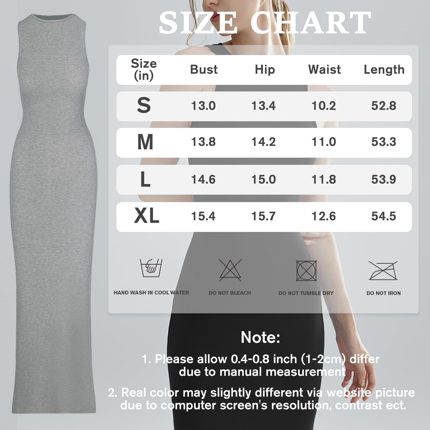 Relety Women's Bodycon Maxi Dress - Ribbed Lounge Tank Long Dress with Elegant Halter Neck, Casual Sleeveless Summer Dress for Beach, Party & Evening Wear