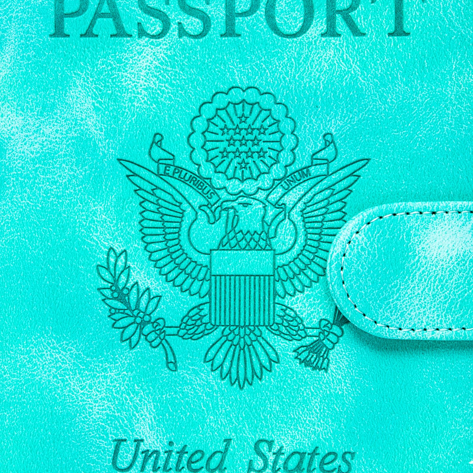 Premium RFID Blocking Passport Holder & Travel Wallet for Women & Men - Secure Aquamarine Passport Cover for International Travel - Perfect for Airports, Vacations & Business Trips