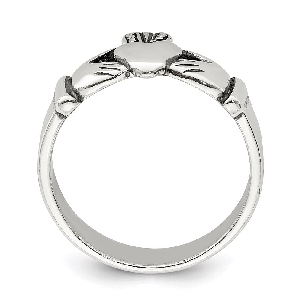 925 Sterling Silver Claddagh Ring for Women - Irish Celtic Love Friendship Loyalty Ring - Perfect for Weddings, Anniversaries & Gifts