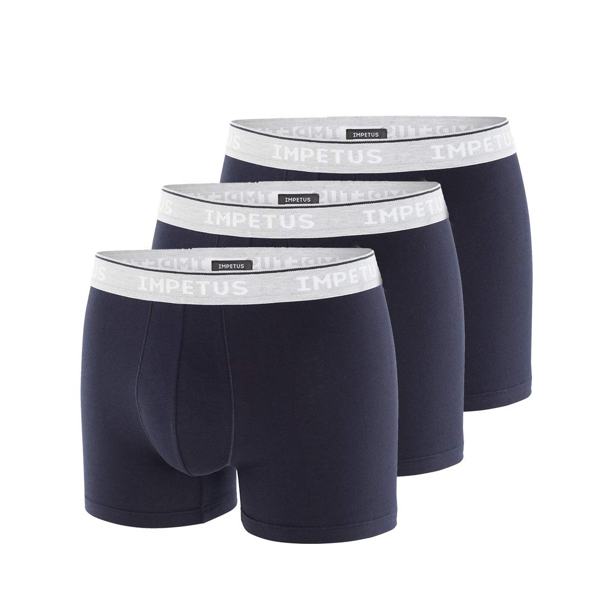 IMPTUS 3-Pack Organic Cotton Boxer Briefs for Men - Soft Breathable Underwear | Perfect for Workout, Travel & Everyday Comfort