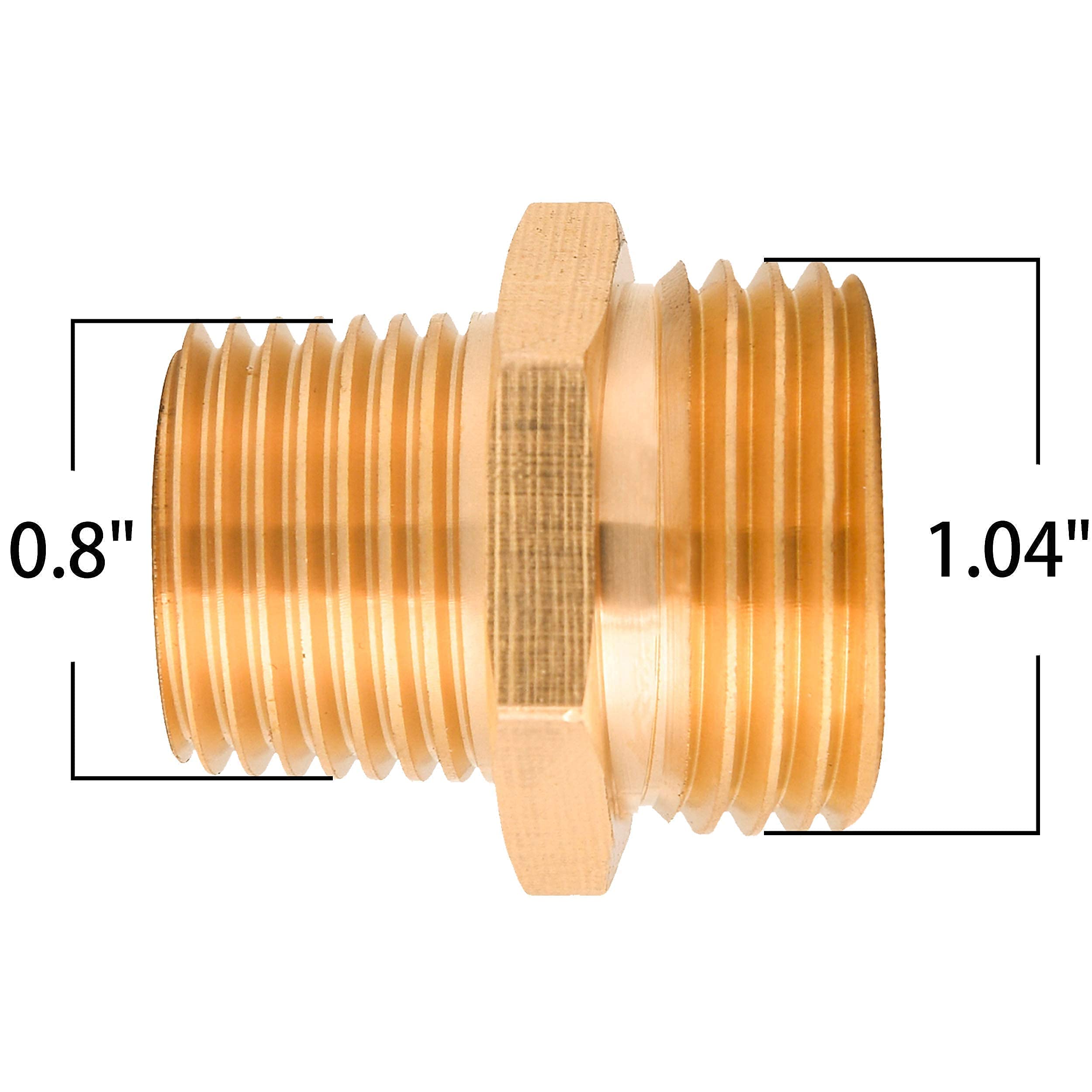 Heavy Duty Brass Garden Hose Shut Off Valve with 10 Washers - Leak-Proof Water Flow Control for Lawn, Garden & Outdoor Use