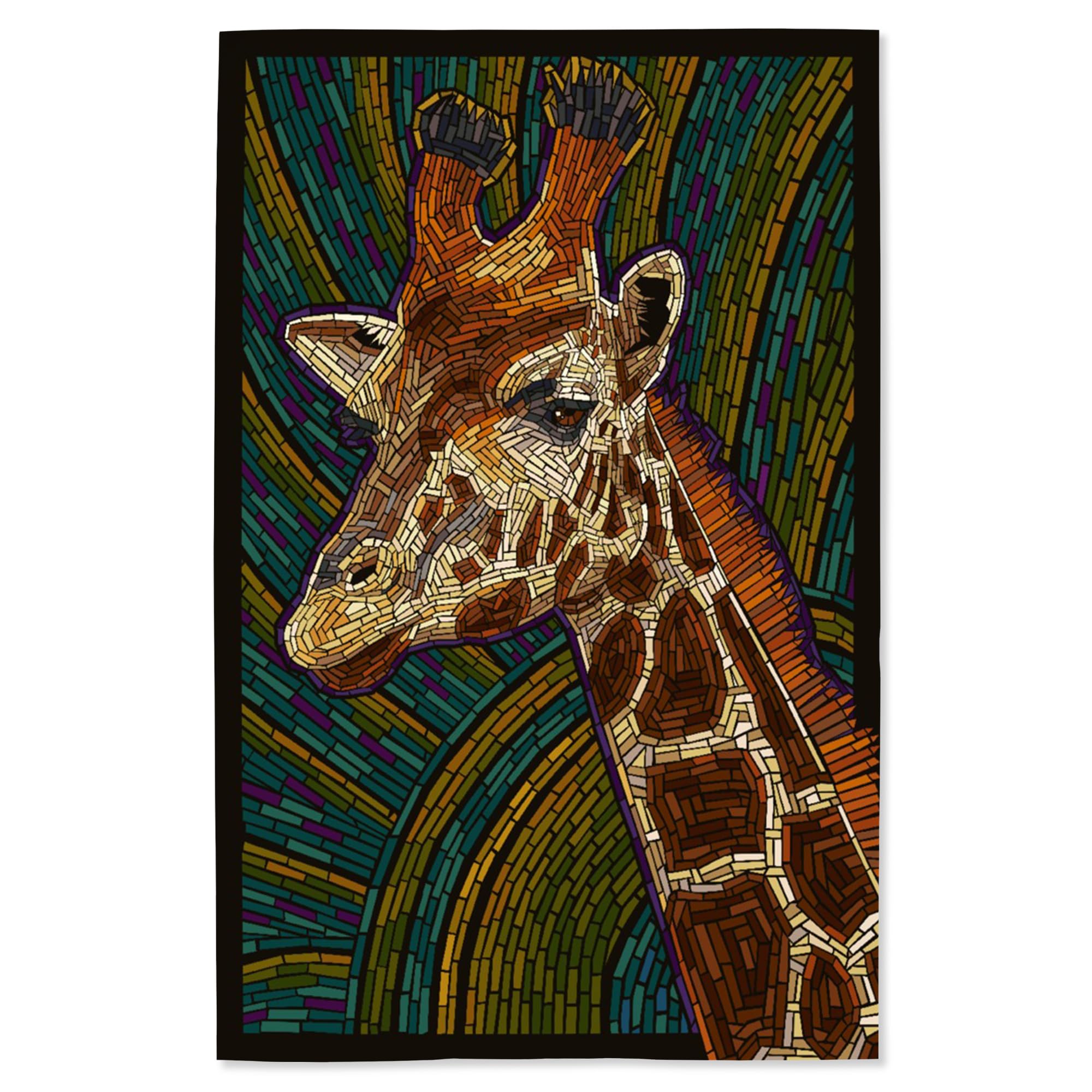 Lantern Press 16x24 Inch Giclee Print - Giraffe Paper Mosaic Wall Art for Home & Office Decor | Perfect for Living Room, Bedroom or Gift