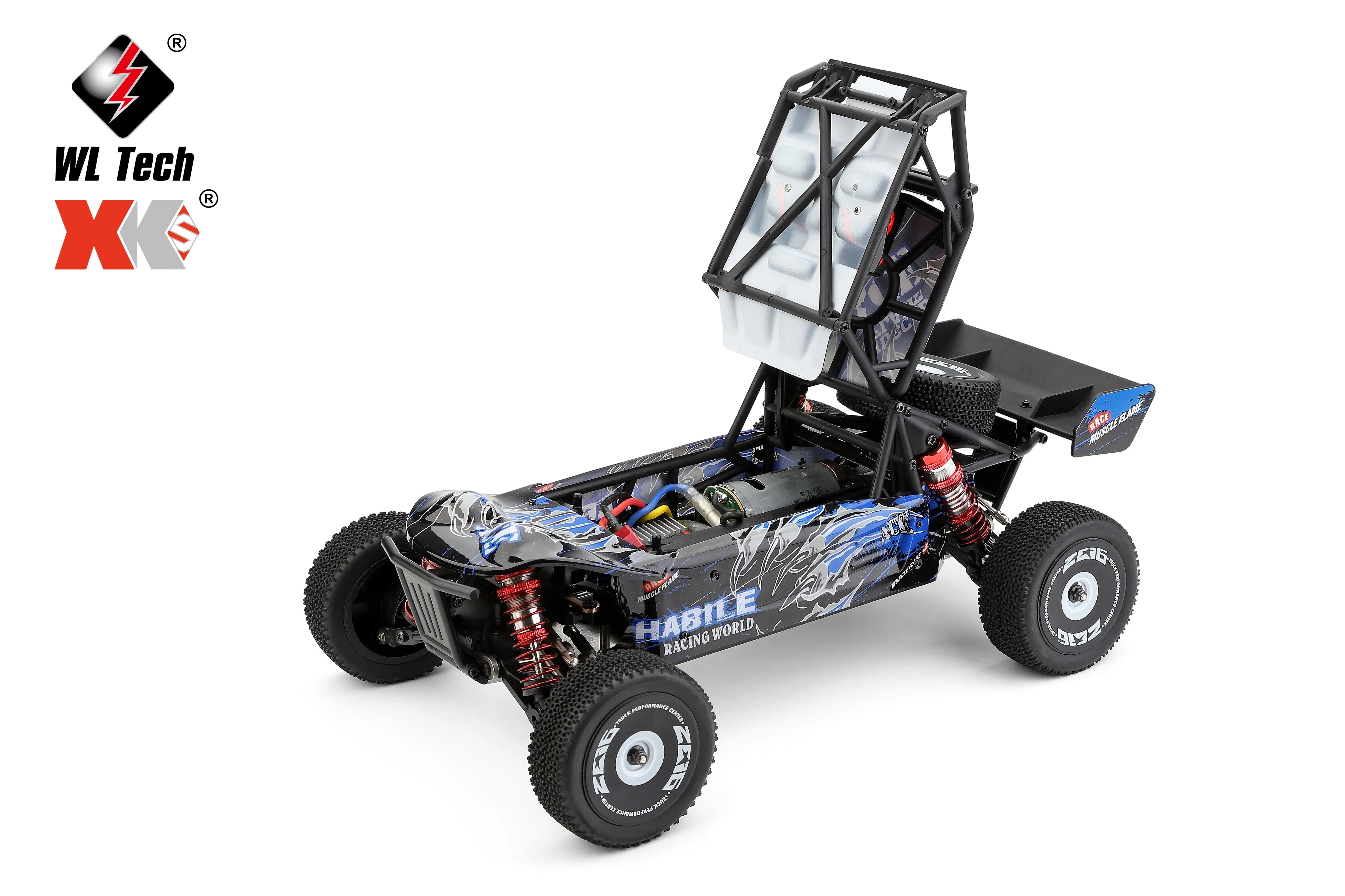 WLtoys 124018 1/12 Scale 2.4Ghz 4WD RC Car - 60km/h High Speed Off-Road Metal Chassis Remote Control Truck for Kids & Adults - Perfect for Outdoor Racing, Backyard Driving and Off-Road Adventures