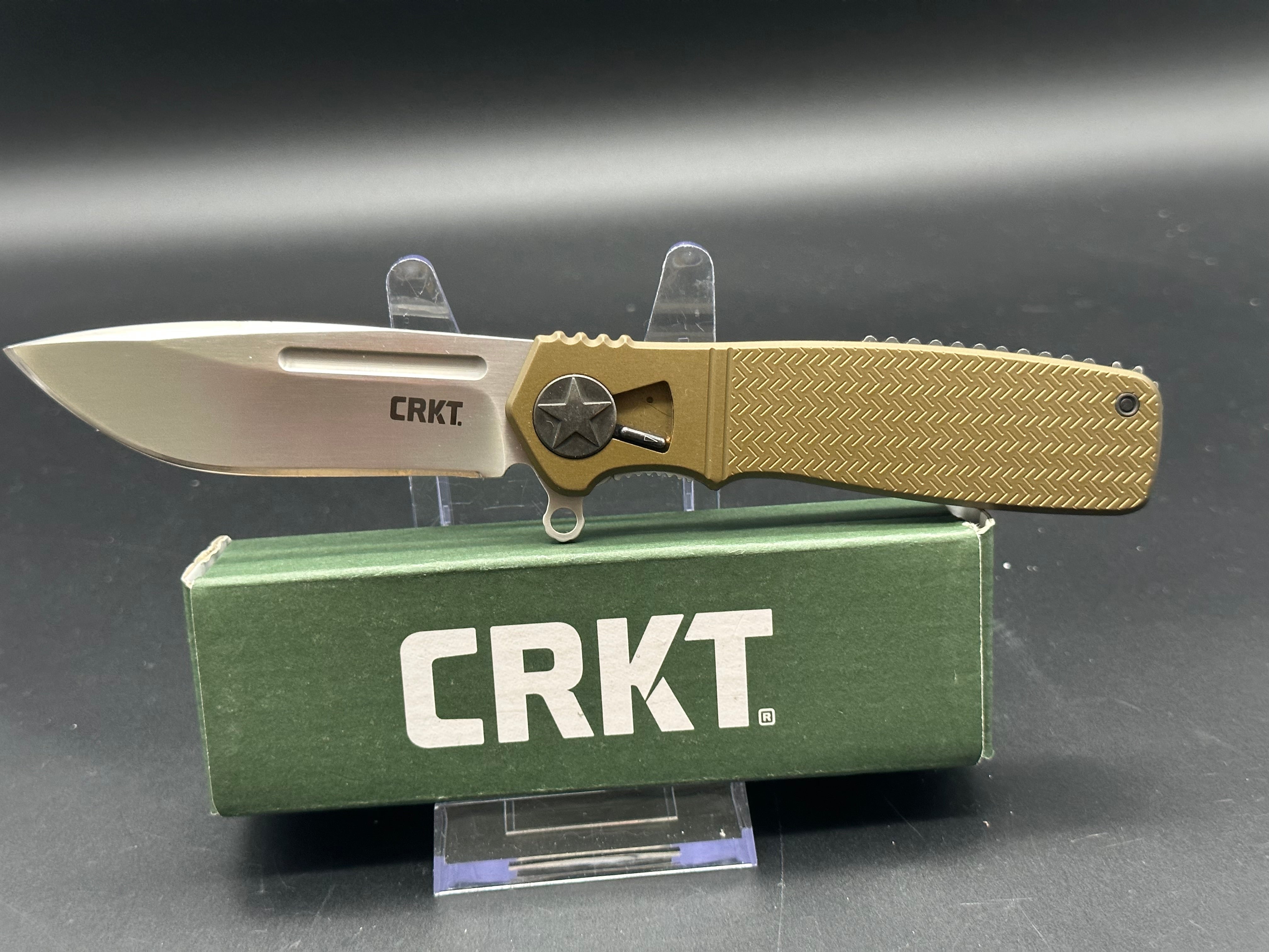 CRKT Homefront Folding Knife - Green Aluminum Handle, EDC Pocket Knife for Camping, Hiking & Outdoor Adventures