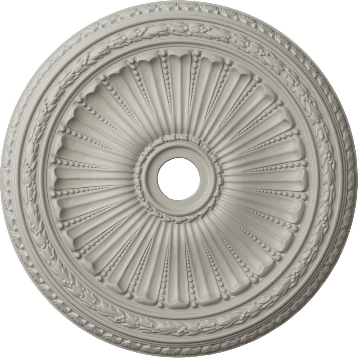 Ekena Millwork CM35VIPCF 35-inch Viceroy Ceiling Medallion - Hand-Painted Cream Finish for Elegant Home Decor | Perfect for Dining Rooms, Foyers & Victorian-Style Interiors