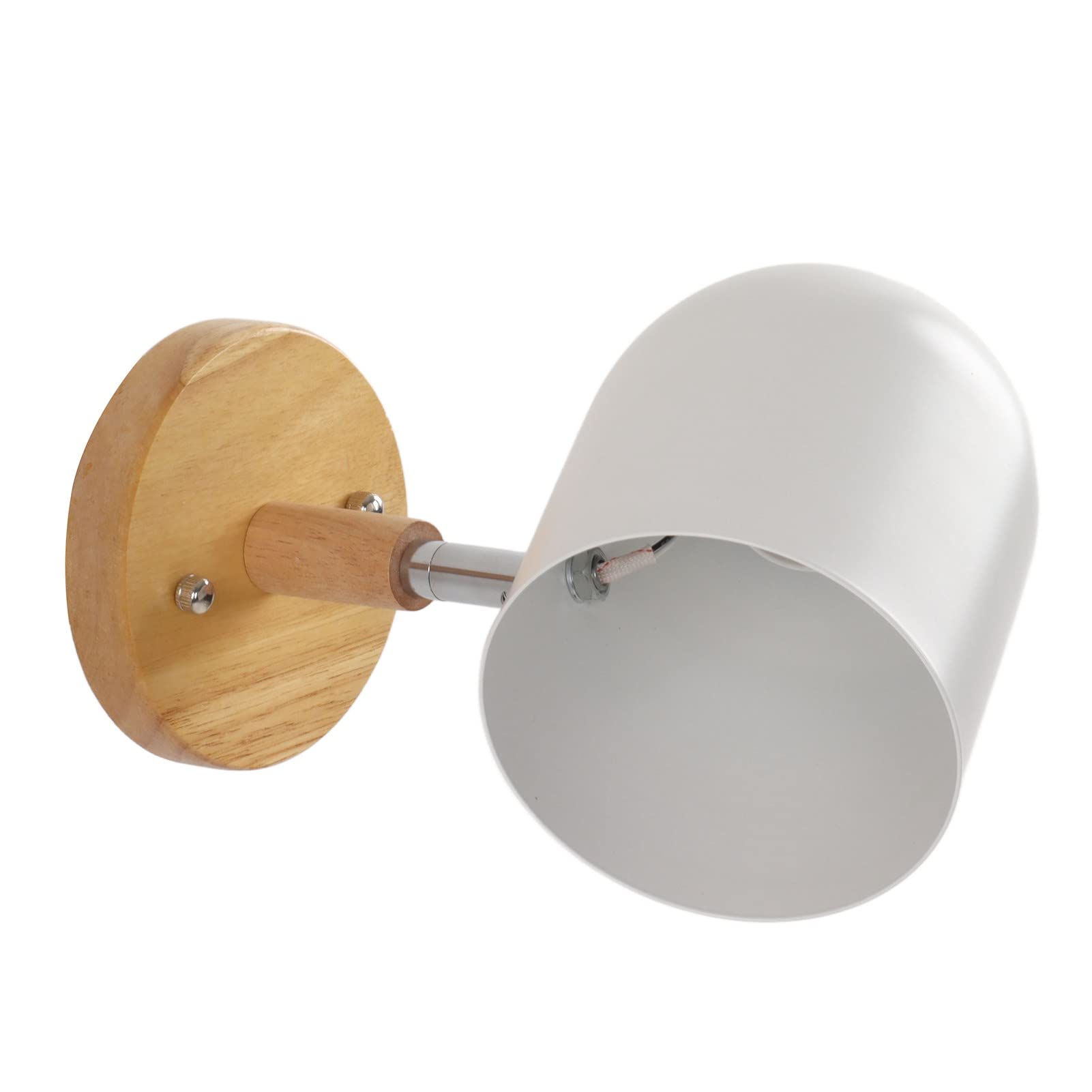 Nordic E27 Wall Light with Short Circuit Protection - 180° Adjustable, Simple Modern Design for Living Room, Bedroom, Hallway - Compatible with E26/E27 Bulbs