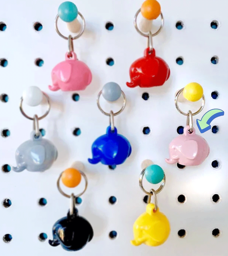 Pastel Pink Elephant Keychain - Cute Animal Key Ring for Women & Girls - Unique Gift Idea for Birthday, Christmas - Perfect for Backpacks, Purses & Keychains