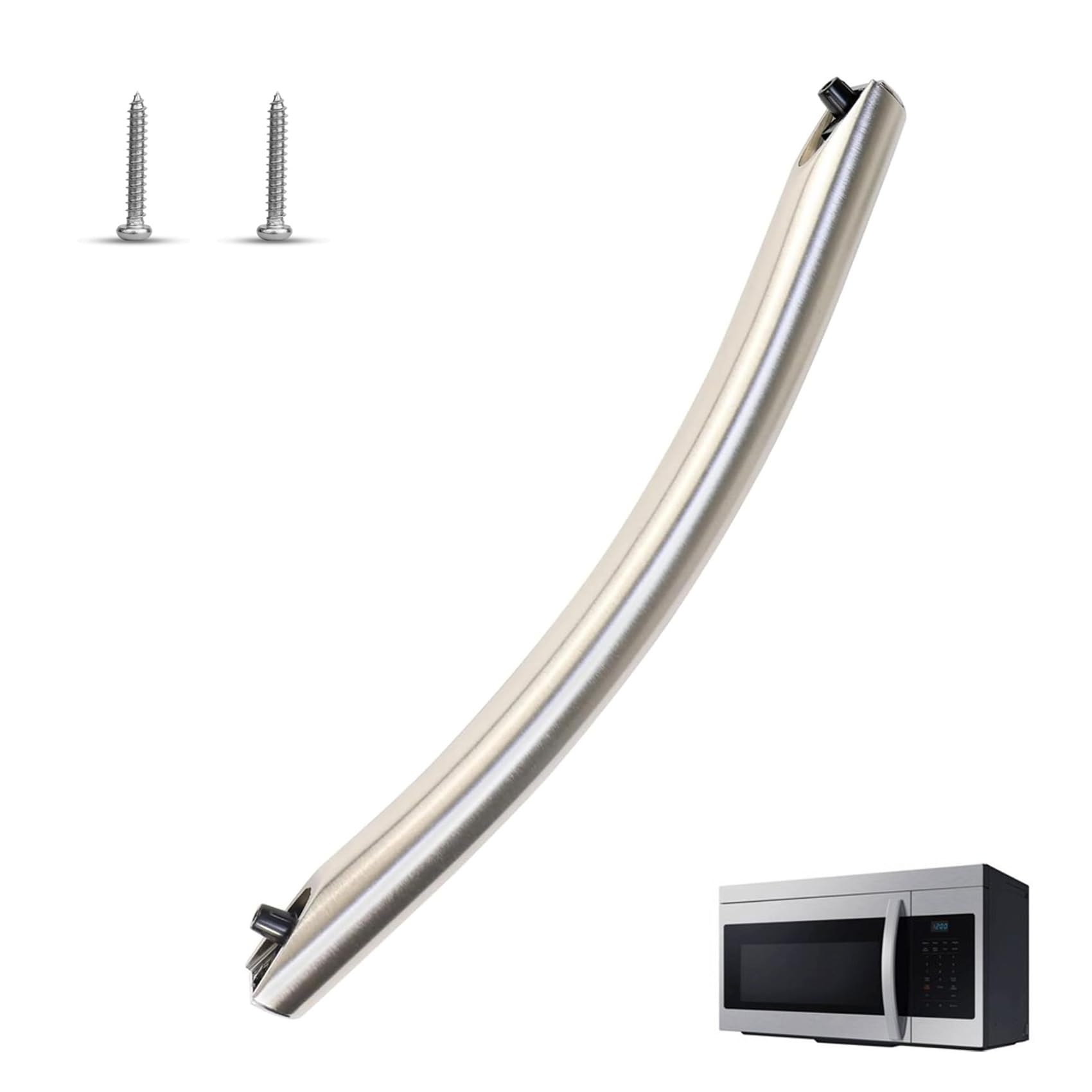 Upgraded DE94-04313F Microwave Door Handle Replacement - Compatible with Samsung ME16A4021AS & ME17R7011ES Microwave Ovens - Includes 2 Screws - Easy DIY Repair for Broken Microwave Door Handles - Perfect for Home Kitchen Appliance Maintenance