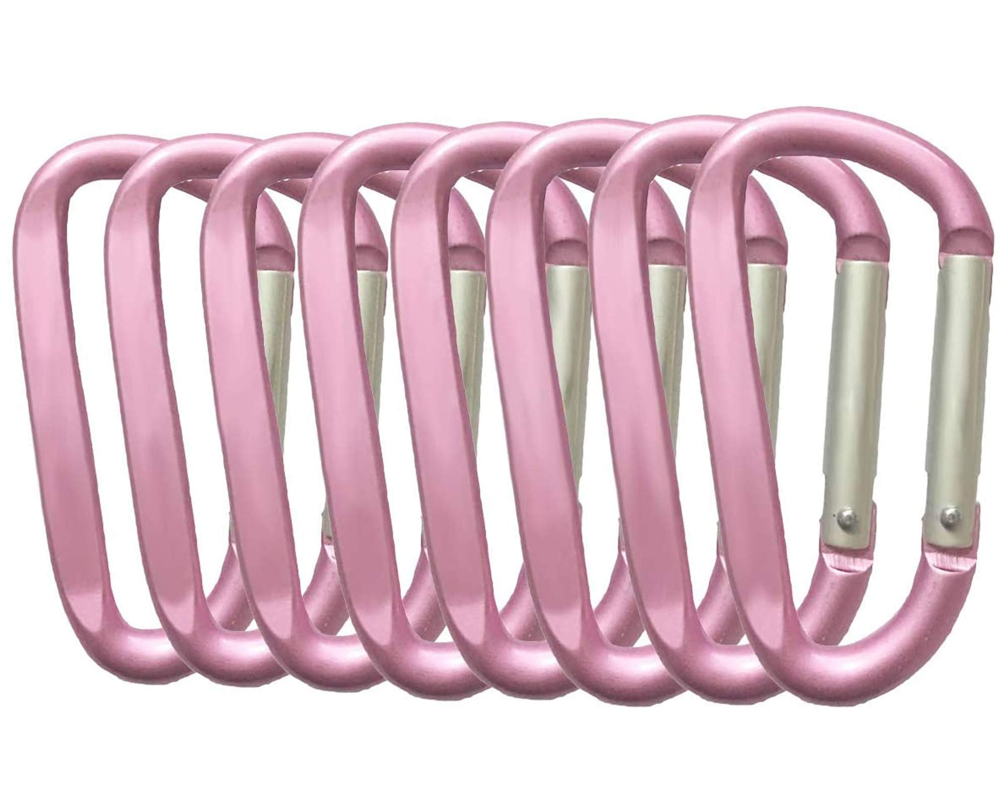3 Inch Aluminum D-Shape Carabiner Clip - Heavy Duty D-Ring Keychain Hook for Camping, Hiking & Outdoor Gear - Premium Snap Link with Improved Design (Pack of 1/2/5) - Perfect for Keys, Backpacks, Dog Leashes & Sports Equipment