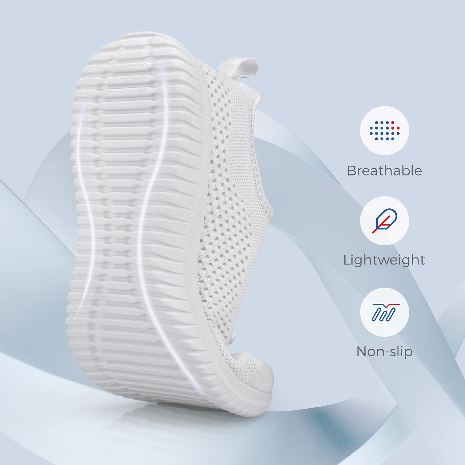 Men's Breathable Walking Shoes - Non-Slip Lightweight Sneakers for Gym, Running & Casual Wear | Comfortable Mesh Athletic Shoes for Men