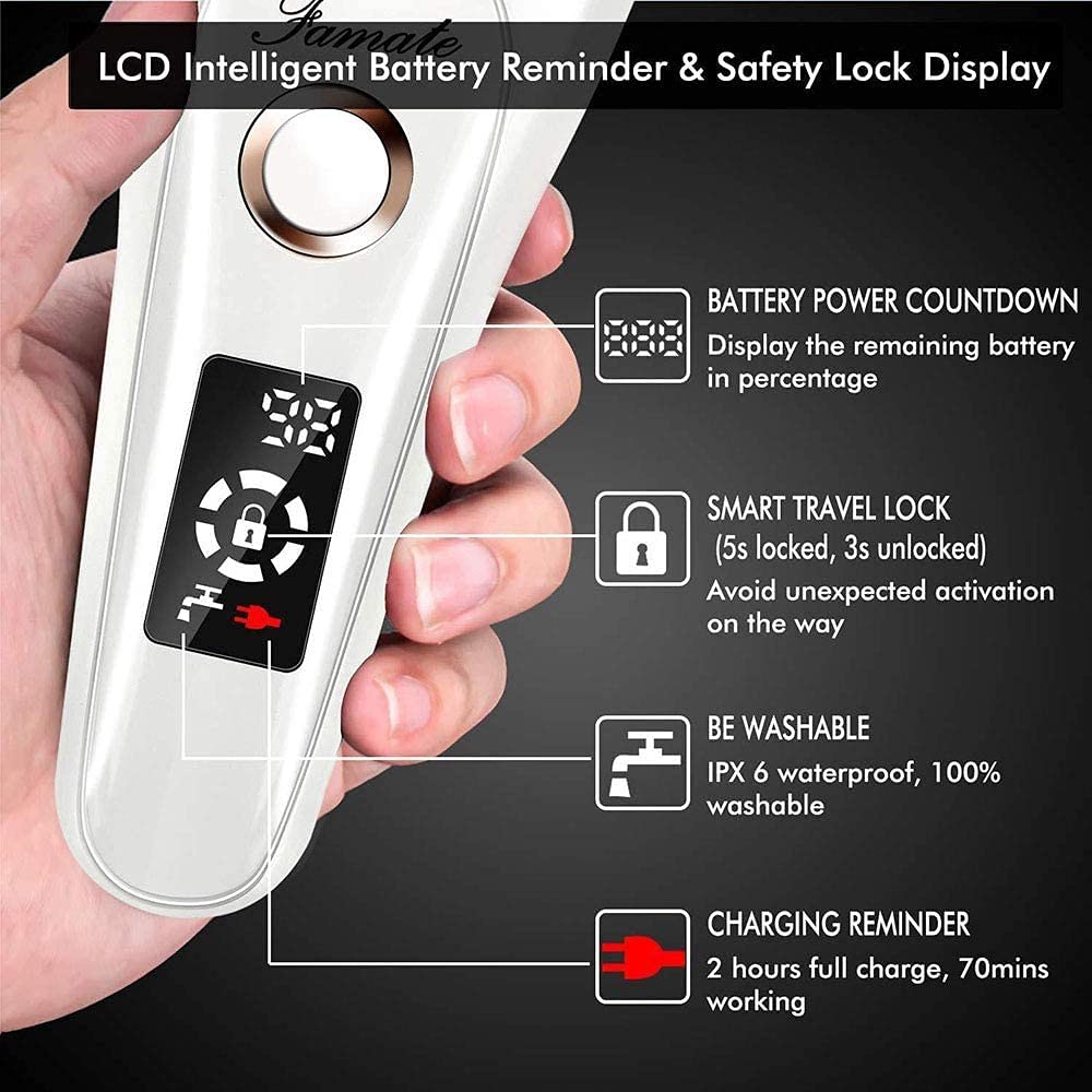 Electric Epilator for Women & Men - Painless Hair Removal for Armpits, Legs, Bikini Area - Wet & Dry Cordless Shaver & Trimmer - Perfect for Travel, Gym & Smooth Skin at Home