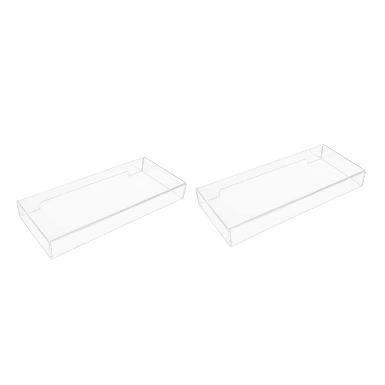 STOBAZA 2-Pack Clear Acrylic Keyboard Cover Plate - Dustproof & Scratch-Resistant Protective Shield for Mechanical Keyboards (Perfect for Gaming, Office & Home Use)