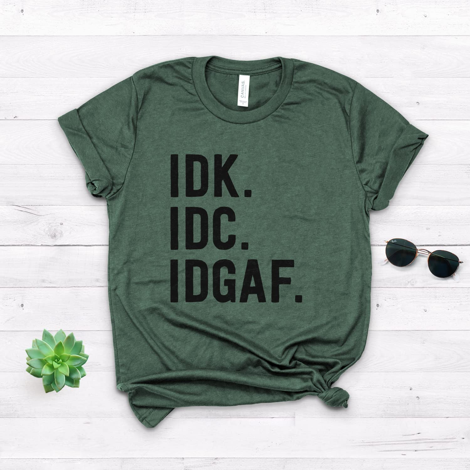 Funny IDK IDC IDGAF Shirt - Sarcastic Internet & Nerd Tee for Coworkers - Softstyle Unisex T-Shirt | Perfect for Casual Wear, Gifts & Office Humor