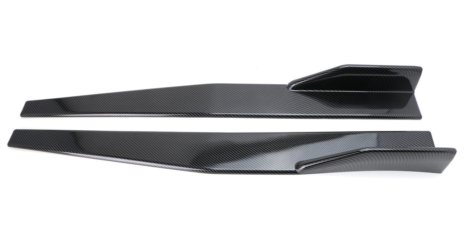 Premium Carbon Fiber Universal Rear Side Skirt Winglets Diffusers - Extra Long Left/Right Design for Enhanced Aerodynamics & Style | Perfect for Sports Cars, Tuner Vehicles & Performance Upgrades