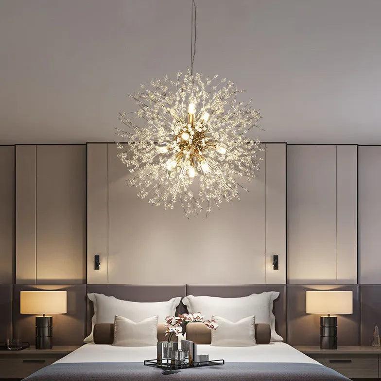 Modern LED Pendant Light in Firework Design - Elegant Ceiling Lighting Fixture for Living Room, Dining Room, and Bedroom Decor