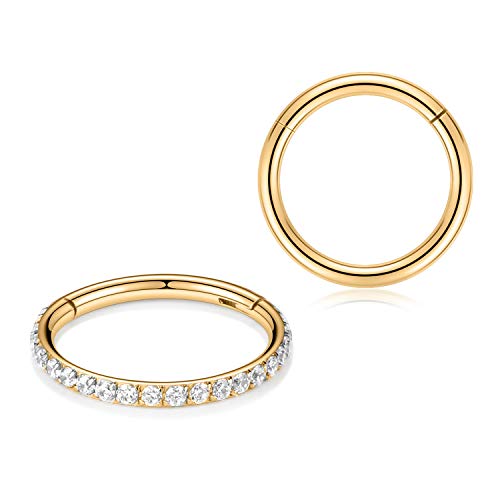 Style1:Gold with Clear CZ